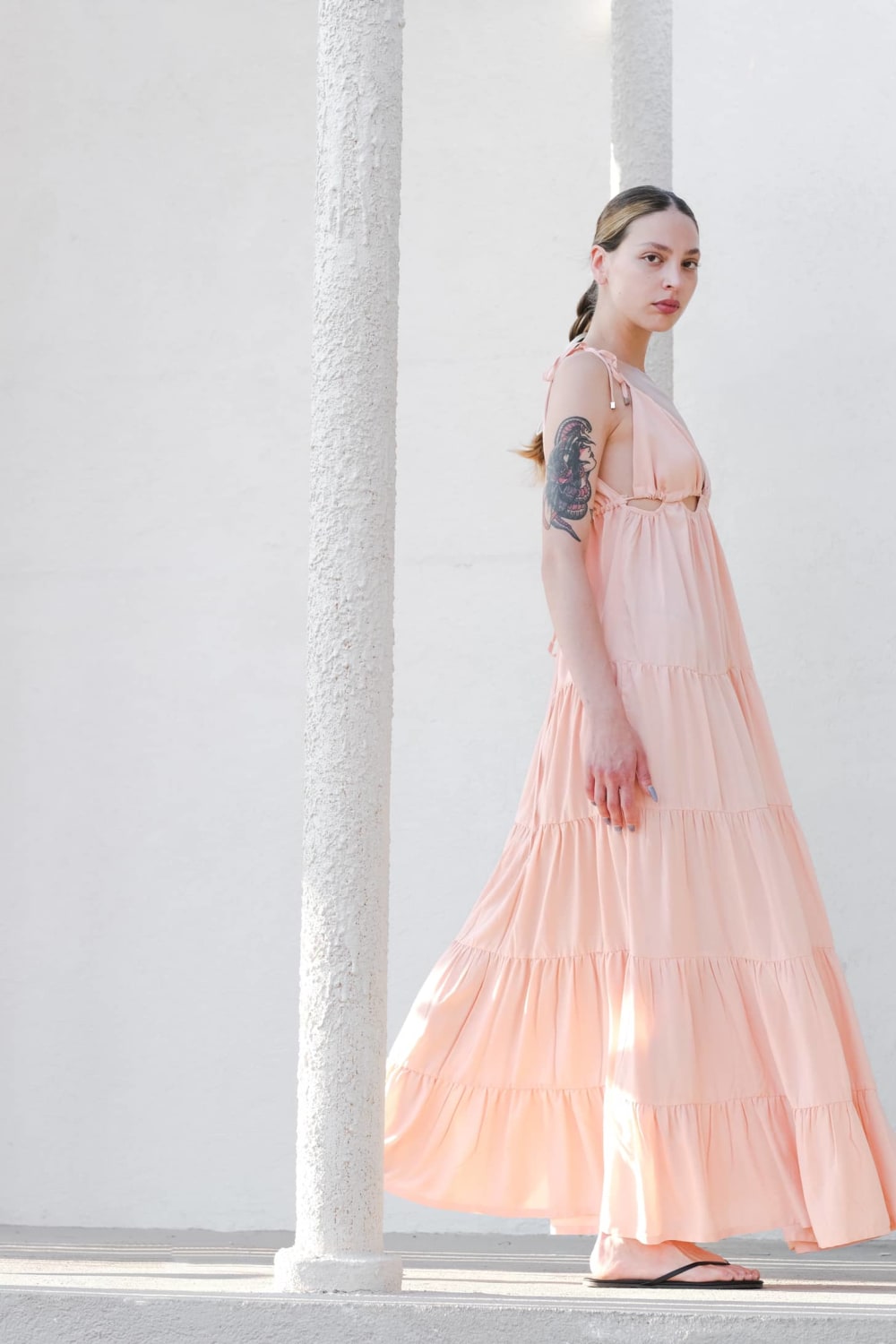 Antoa-Lilith Bağlamalı Maxi Elbise-Elbise-9-Milagron.com