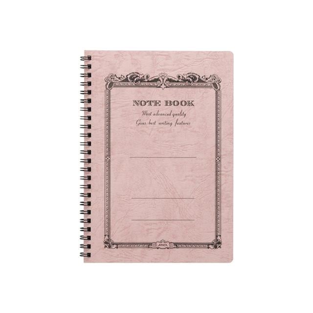 Apica-Apica Cd Twin Ring A5 Defter Peach çizgili-Defter-1-Milagron.com