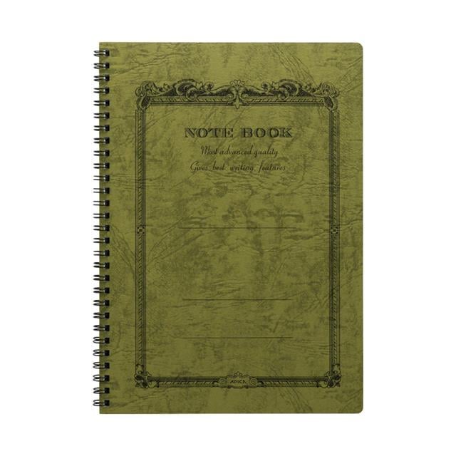 Apica-Apica Cd Twin Ring Semi B5 Defter Olive çizgili-Defter-1-Milagron.com