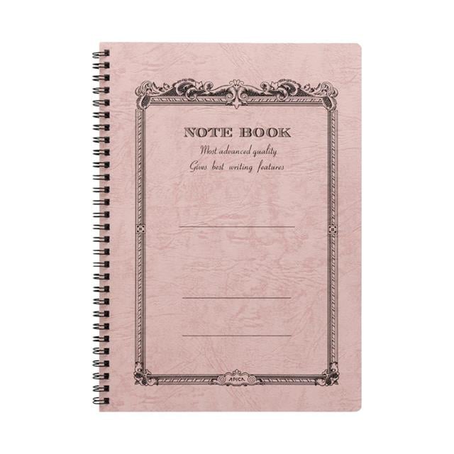 Apica-Apica Cd Twin Ring Semi B5 Defter Peach çizgili-Defter-1-Milagron.com