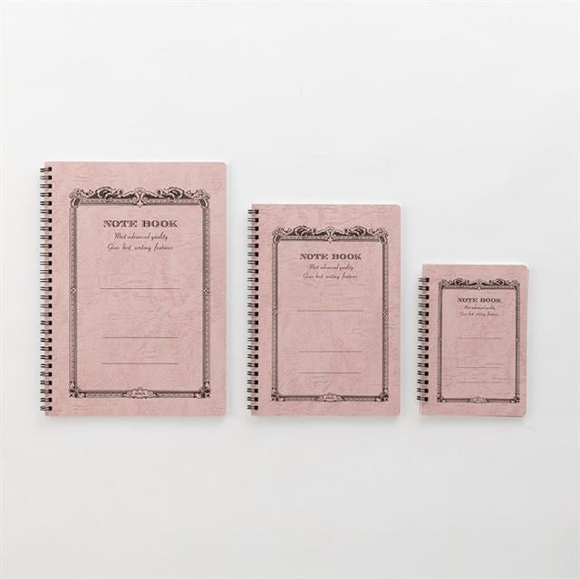 Apica-Apica Cd Twin Ring Semi B5 Defter Peach çizgili-Defter-4-Milagron.com