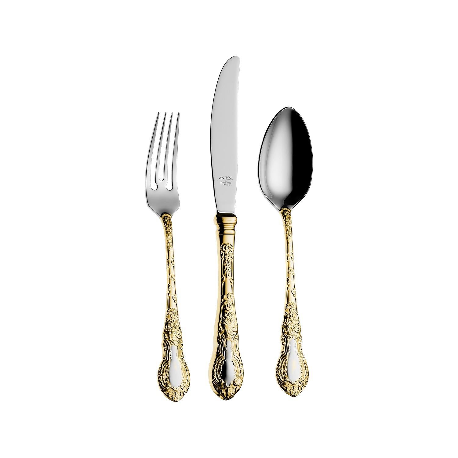 Aryıldız Çırağan Prestige Plus 89 Parça Gold Çatal Kaşık Bıçak Takımı