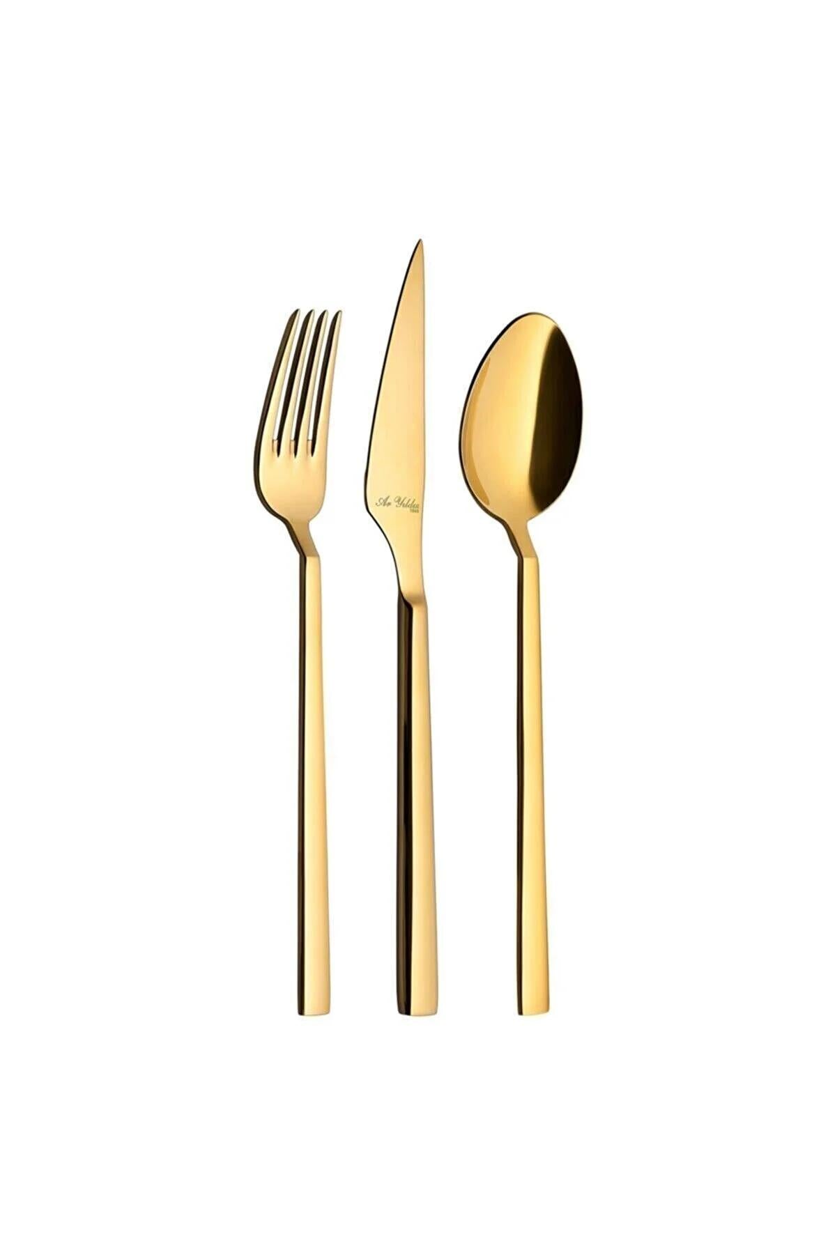 Aryıldız Vogue Gold Pvd 84 Parça Altın Çatal Kaşık Bıçak Takımı Ar19933