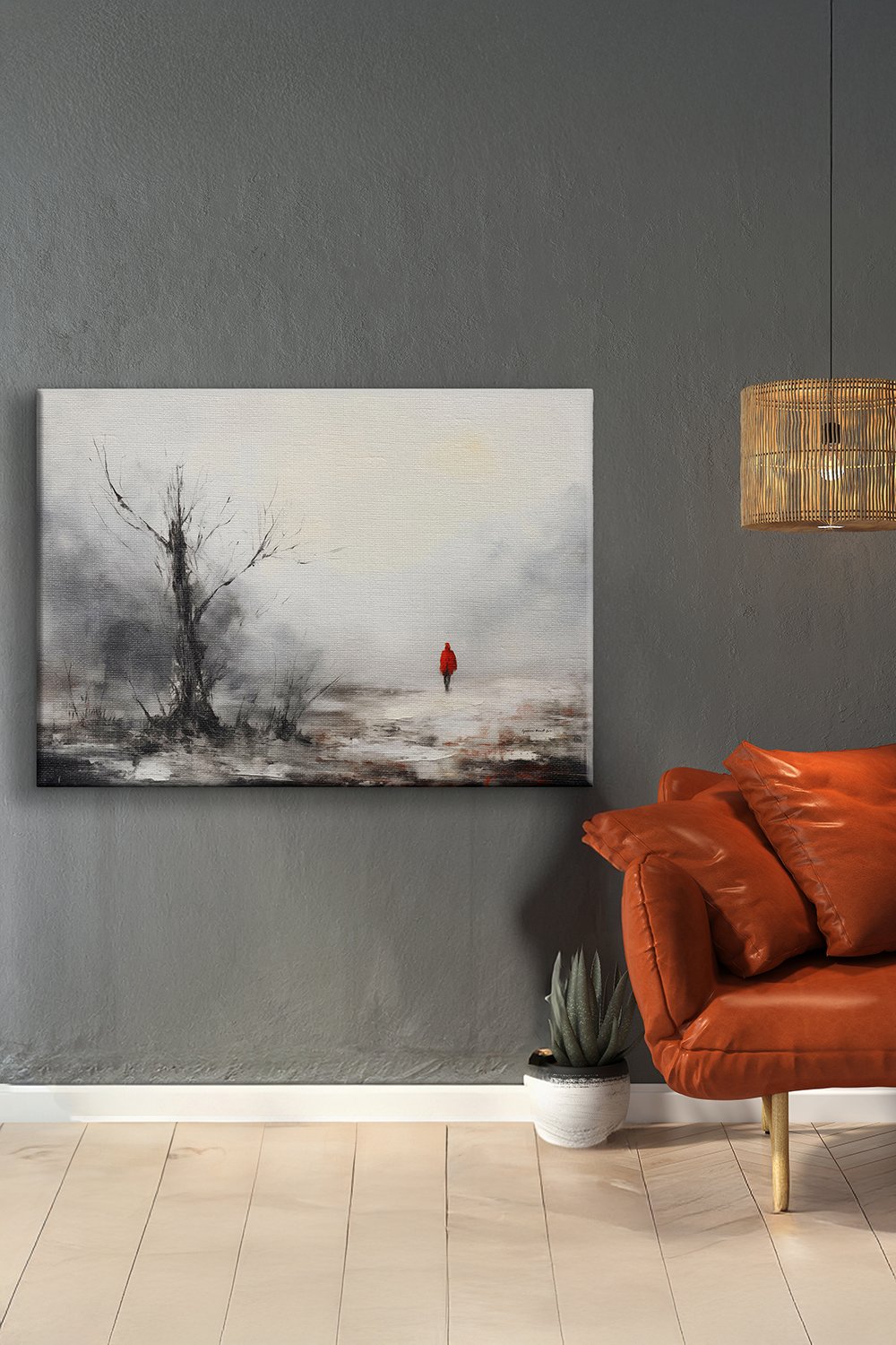 Arete Design by Egemen Umut Şen-Red Dream Kanvas Tablo 01-Tablo-1-Milagron.com