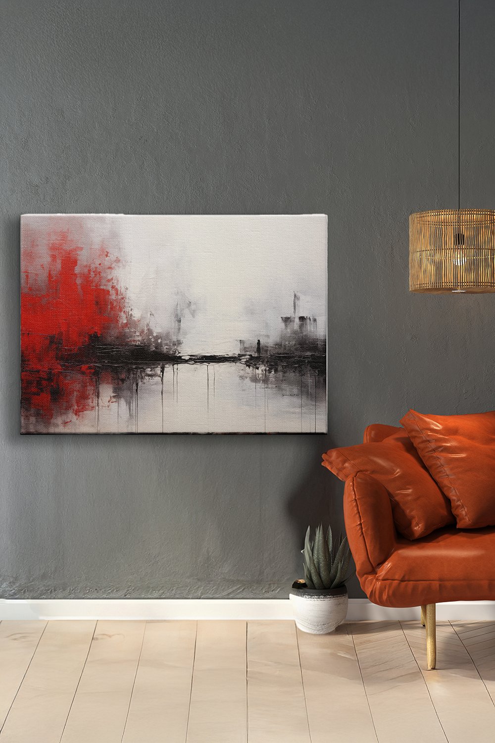 Arete Design by Egemen Umut Şen-Red Dream Kanvas Tablo 02-Tablo-1-Milagron.com