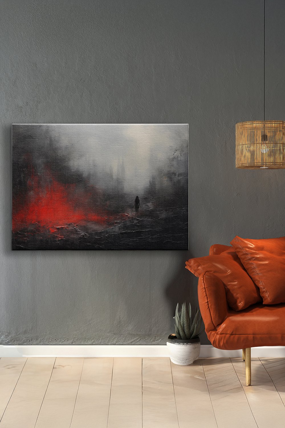 Arete Design by Egemen Umut Şen-Red Dream Kanvas Tablo 03-Tablo-1-Milagron.com