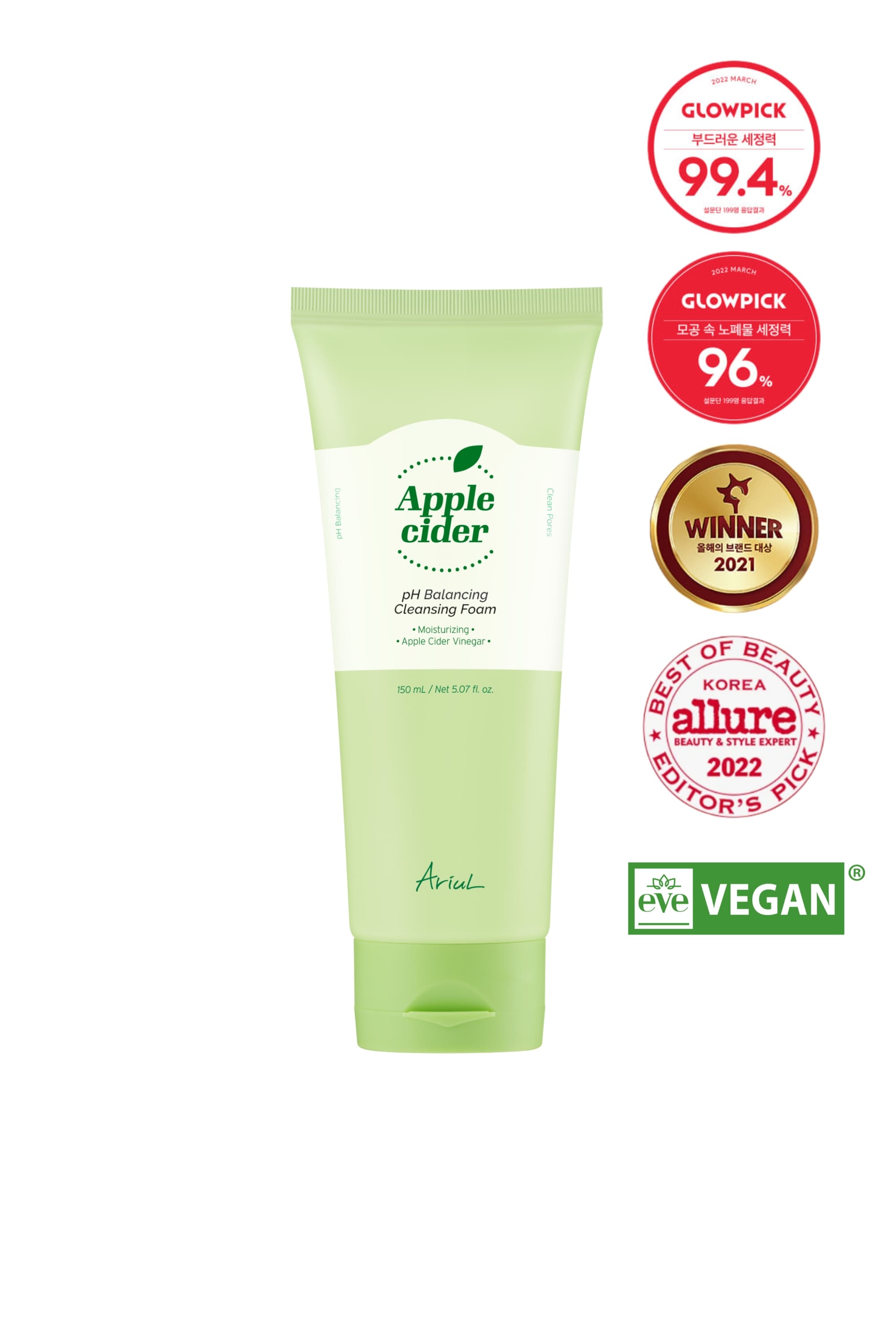 Ariul Apple Cider Ph Balancing Cleansing Foam 150 Ml - Gözenek Arındırıcı Elma Sirkeli Nazik Köpük Temizleyici
