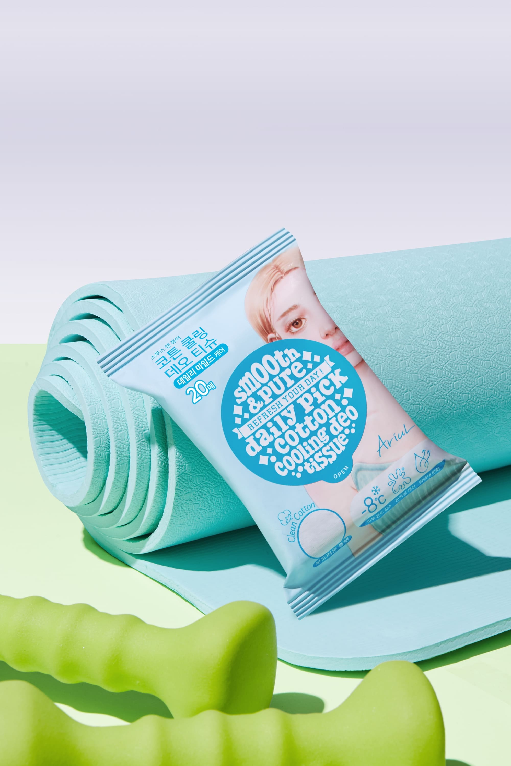 Ariul Smooth & Pure Cotton Cooling Deo Tissue (20 Pcs) - Cilt Serinletici, Koku Önleyen & Multi Fonksiyonel Vegan Deodorant Mendil