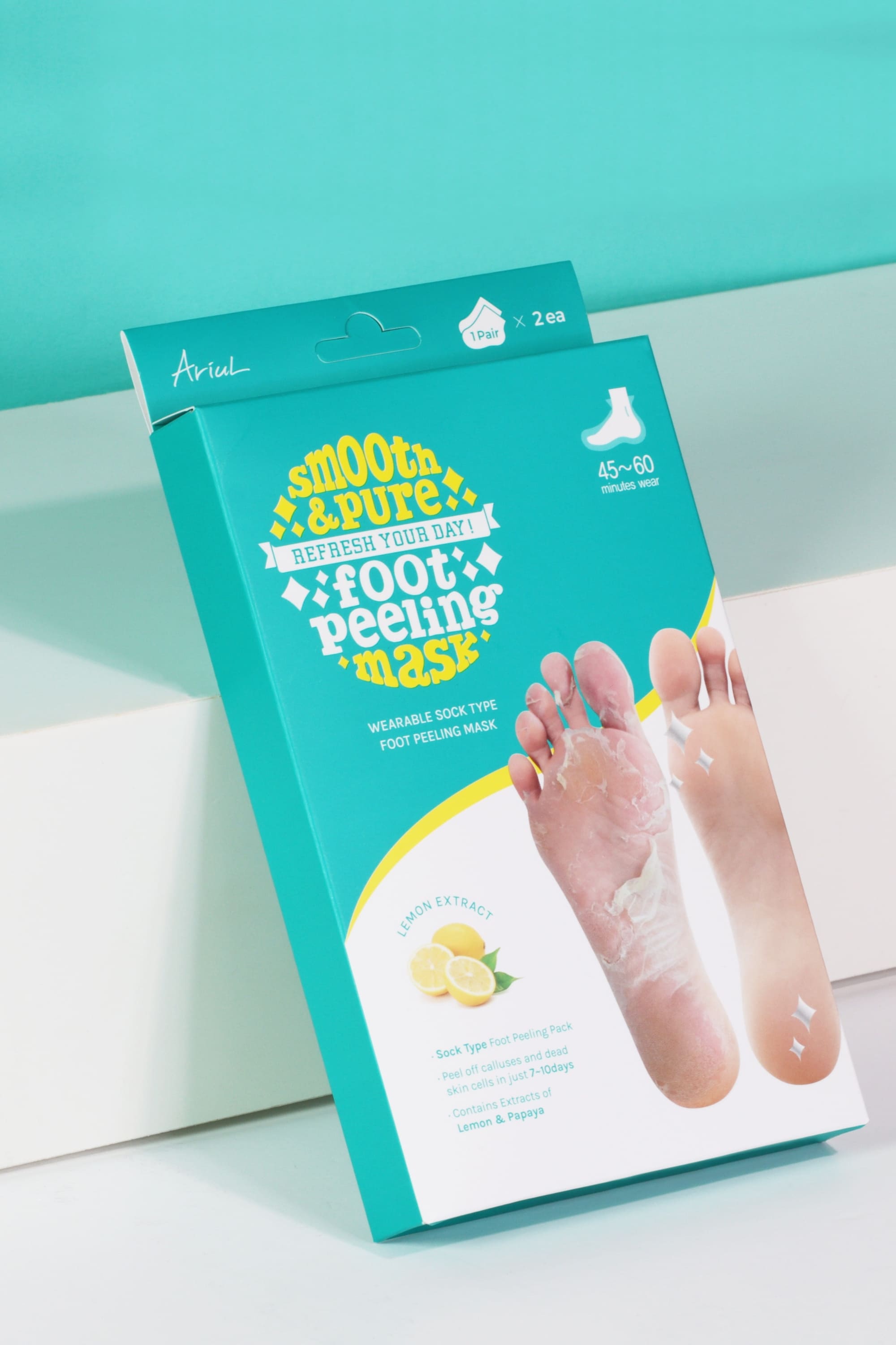 Ariul Smooth & Pure Foot Peeling Mask Sheet 2 Pairs - Çorap Tipi Yenileyici Ayak Peeling Maskesi 2 Çift (4 Adet)