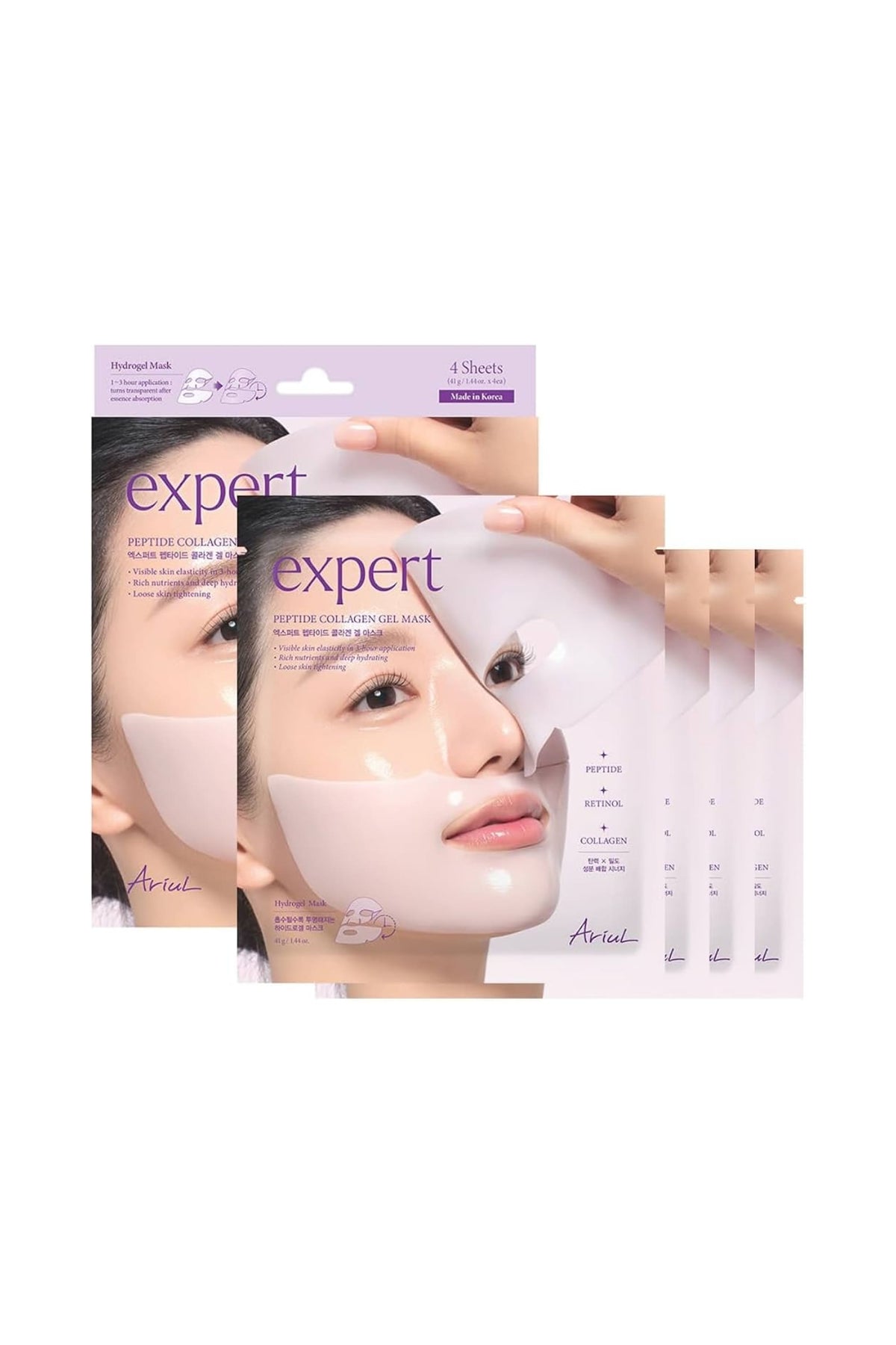 Ariul Expert Peptide Collagen Gel Mask 4 Adet - Peptit & Kolajen Sıkılaştırıcı Jel Maske