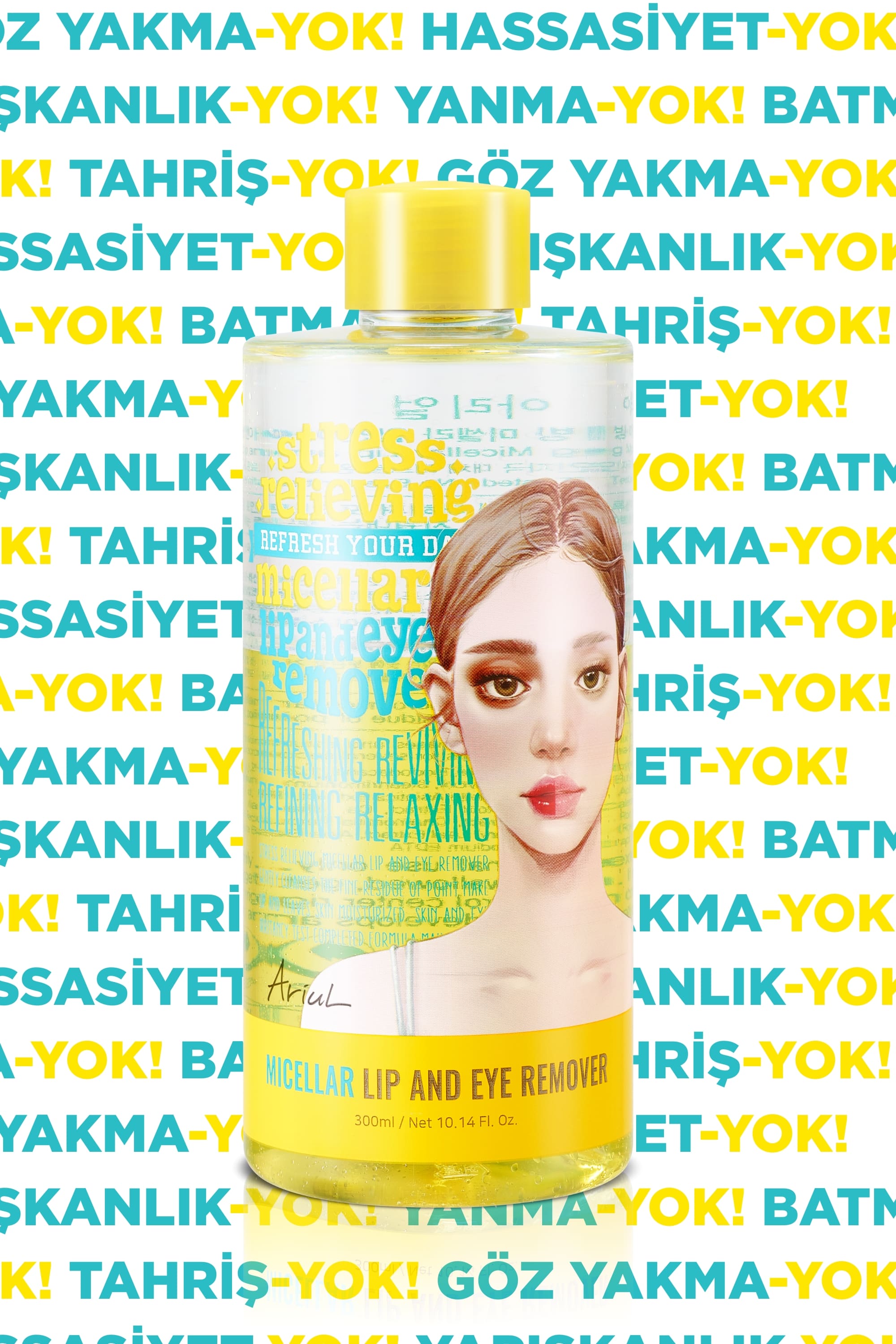 Ariul Stress Relieving Micellar Lip And Eye Remover 300Ml - 7:3 Micellar Makyaj Temizleme Suyu & Temizleme Yağı