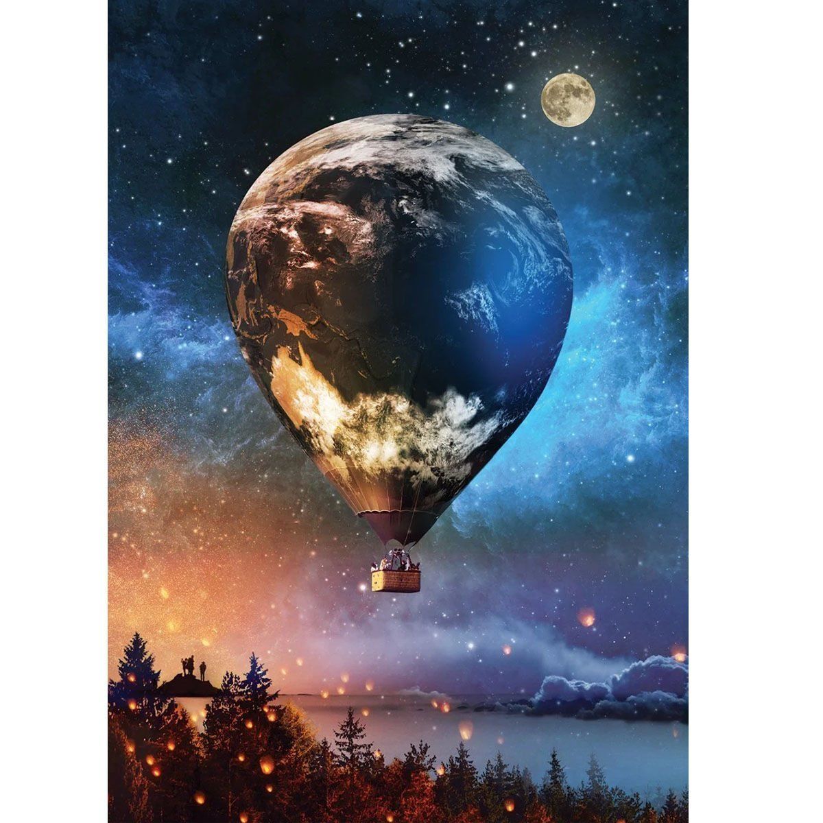 Art Puzzle-Ay'a Yolculuk 1000 Parça Neon Puzzle-Puzzle-2-Milagron.com