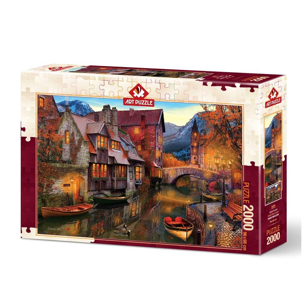 Art Puzzle-Kanal Boyu Evleri 2000 Parça Puzzle-Puzzle-1-Milagron.com