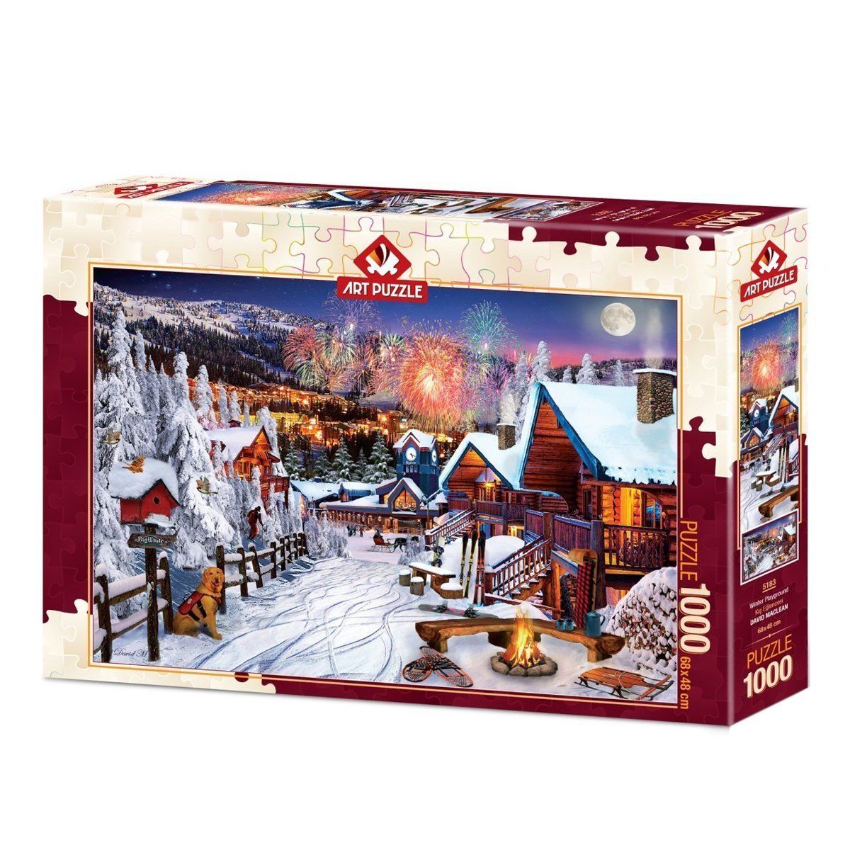 Art Puzzle-Kış Eğlencesi 1000 Parça Puzzle-Puzzle-1-Milagron.com