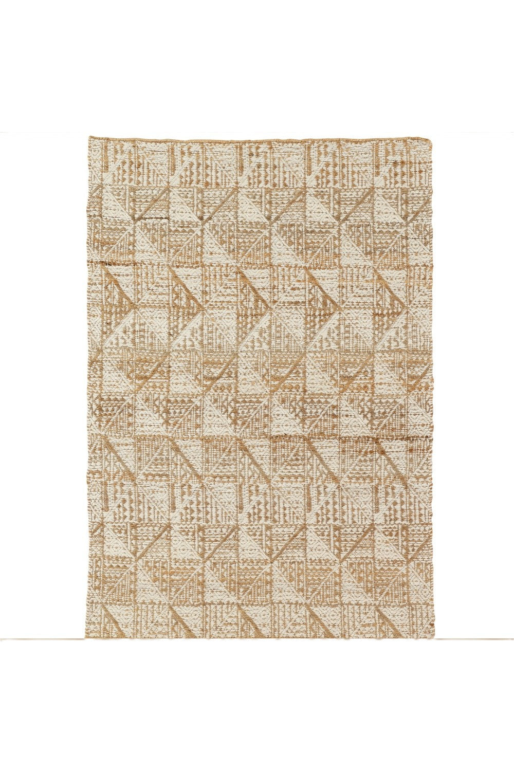Halı Fas Jakarlı Dokuma Jüt + Yün Naturel/Fildişi 120 Cm X 180 Cm - 0