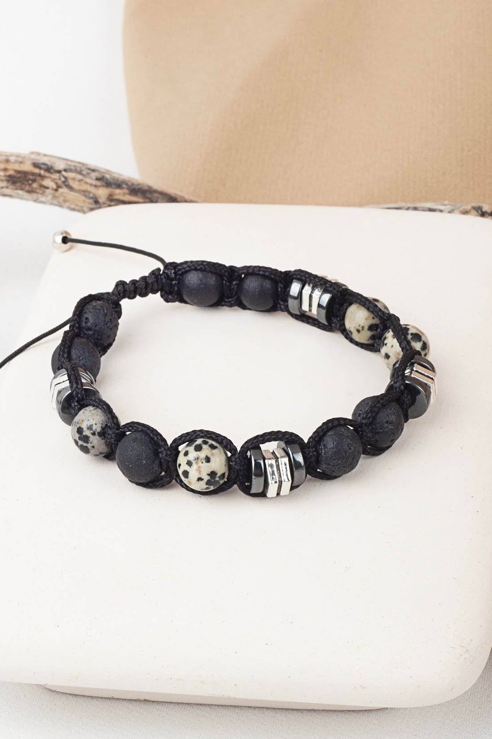 Arven’s World by Aylin Işıklı-Benekli Jasper / Oniks Bileklik-Bileklik-4-Milagron.com