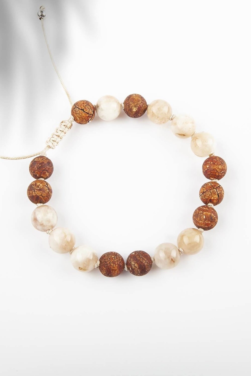 Arven’s World by Aylin Işıklı-Güneş Taşı/ Ağaç Akik 18'li Mala Bileklik-Bileklik-1-Milagron.com