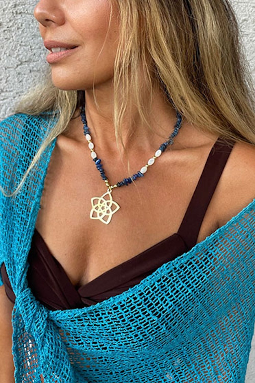 Arven’s World by Aylin Işıklı-Lapis Lazuli Sedef Kolye-Kolye-2-Milagron.com