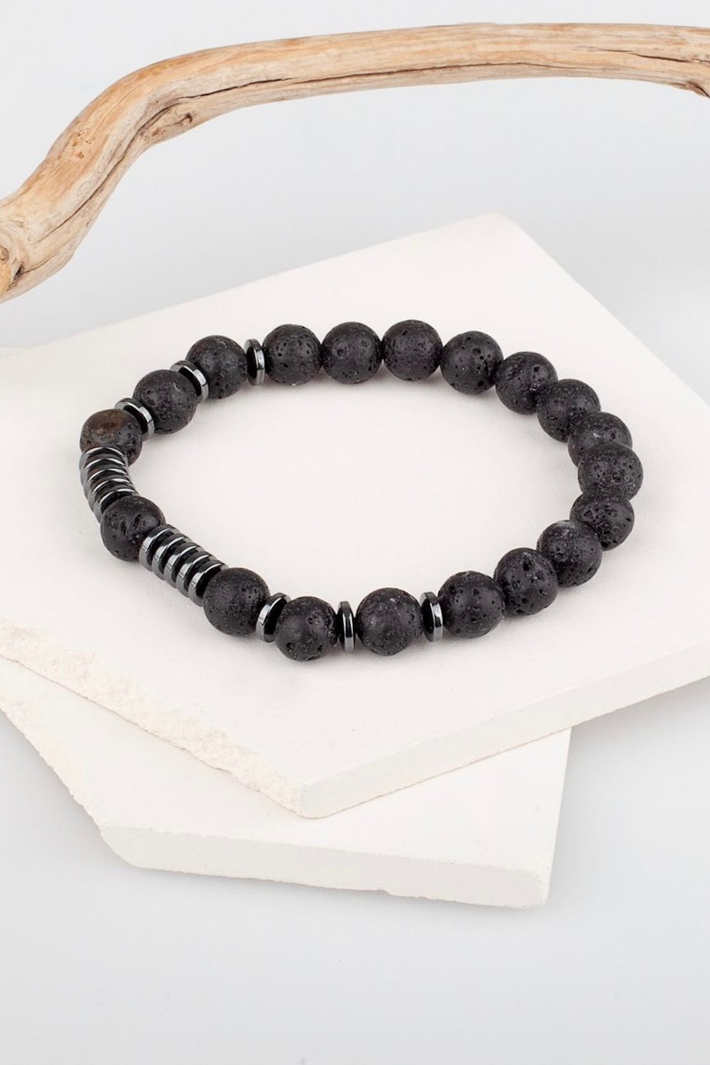 Arven’s World by Aylin Işıklı-Lav Taşı/ Disk Hematit Bileklik-Bileklik-3-Milagron.com