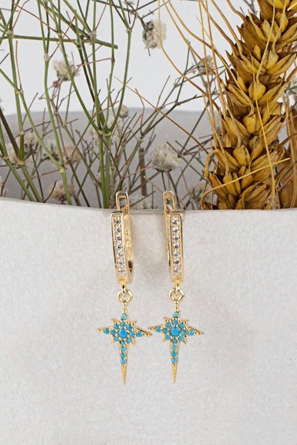 Arven’s World by Aylin Işıklı-Sky Gold Küpe-Küpe-4-Milagron.com