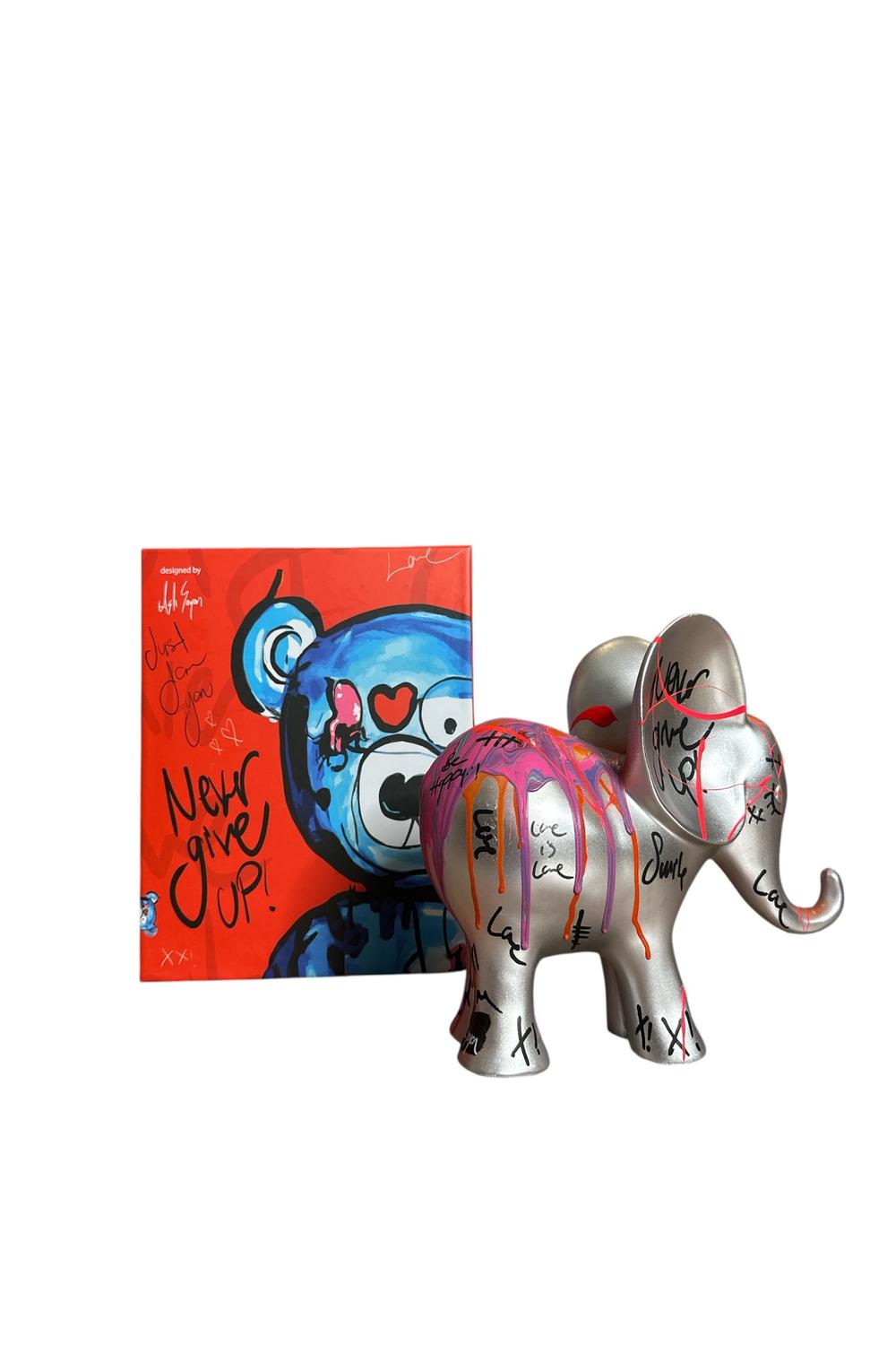 Fil Pop Art Heykel Gümüş - 1