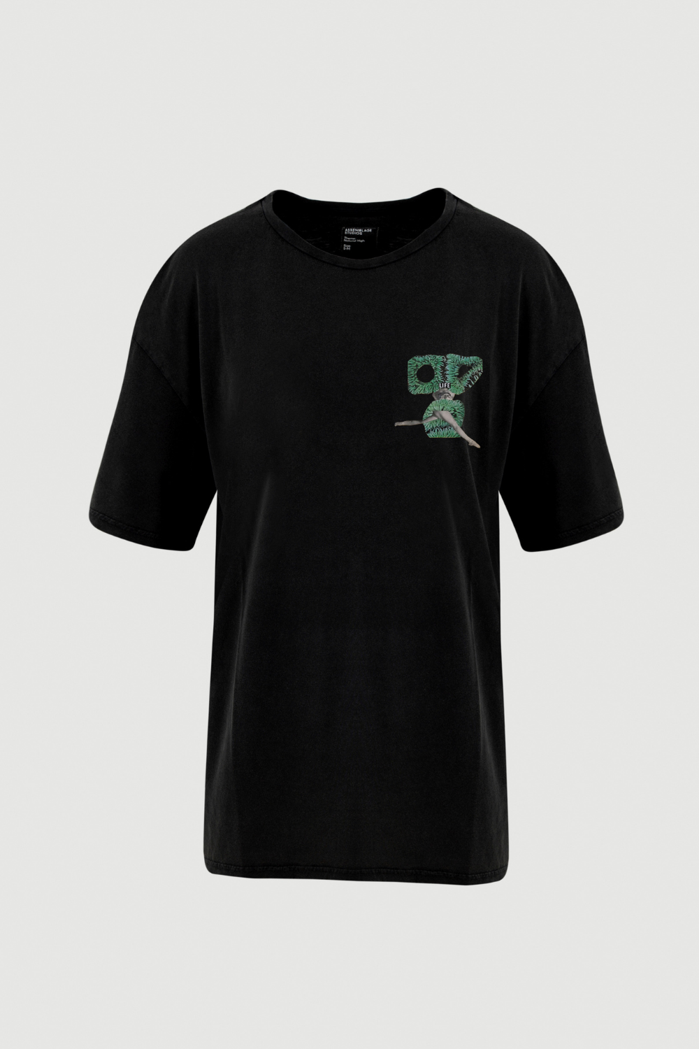 Assemblage Studios-Green Legs T-shirt - Front Print-T-Shirts-1-Milagron.com