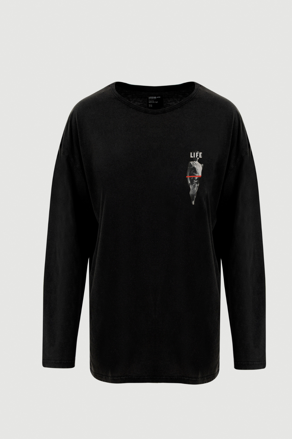 Assemblage Studios-Statue Long Sleeve Tee - Front Print-T-Shirts-1-Milagron.com