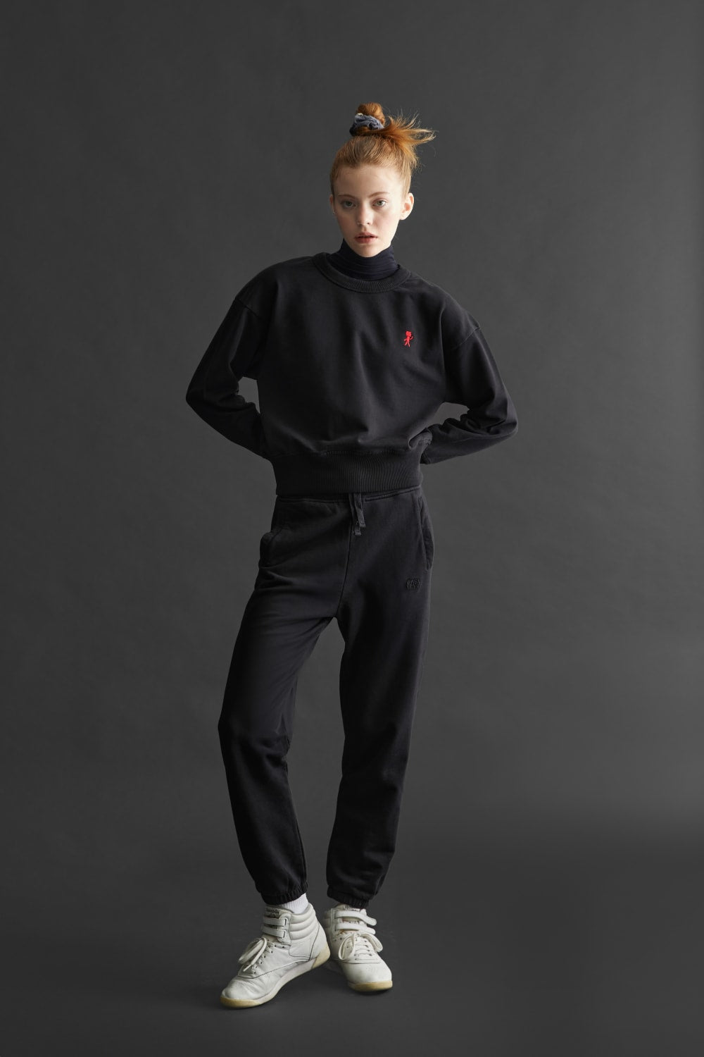 Assemblage Studios-Sweatshirt / Women - Cropped - As Logo Embroidered-Sweatshirts & Hoodies-1-Milagron.com