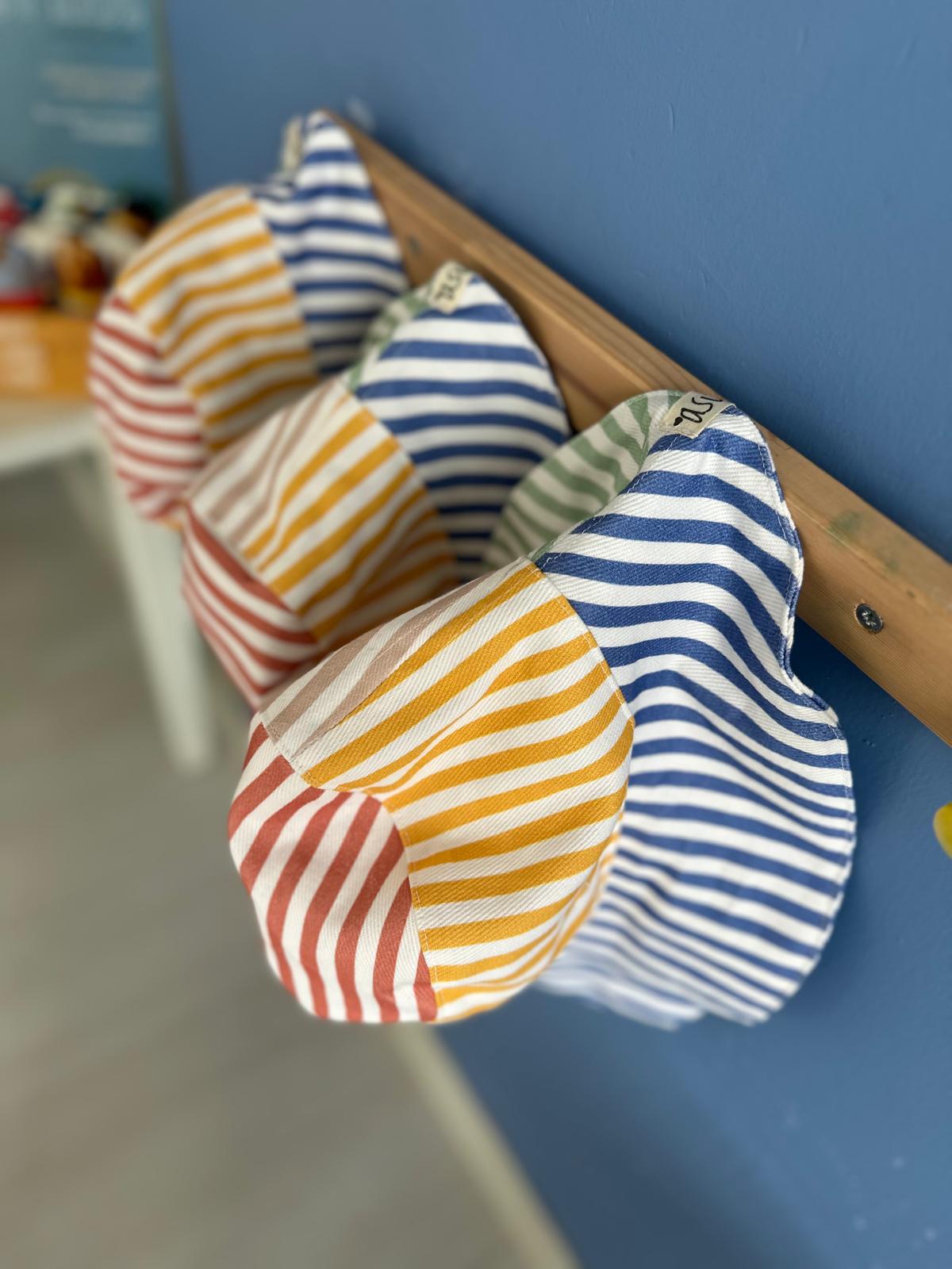 Asu Baby&Kids-Asu Baby&Kids Color Stripe Bucket Şapka-Bucket Hat-2-Milagron.com