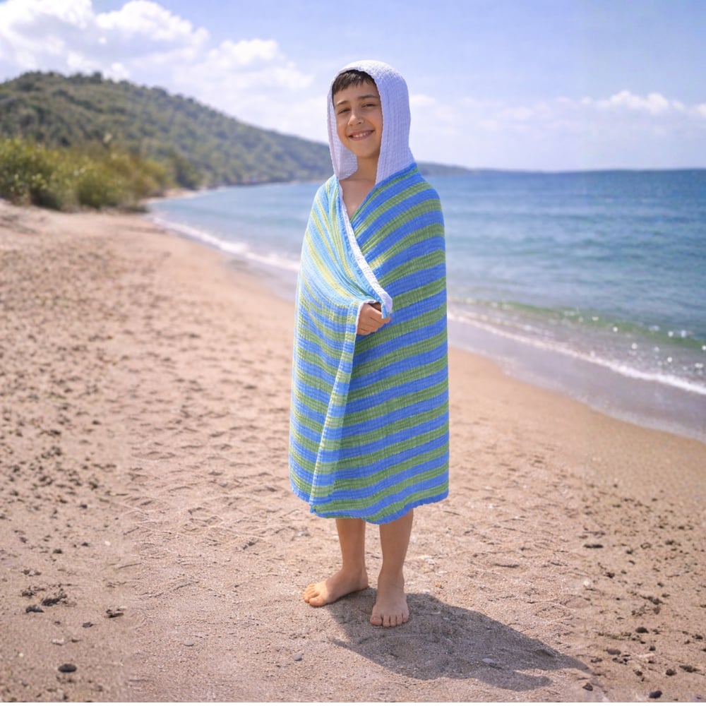 Asu Baby&Kids Green Blue Retro Kurulama Örtüsü
