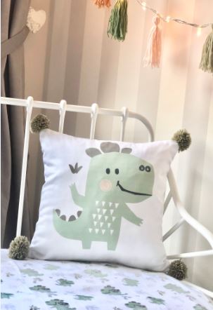 Asu Baby&Kids-Asu Baby&Kids Traveller Dino Organik Pamuk Kırlent- Dolgulu-Kırlent-3-Milagron.com