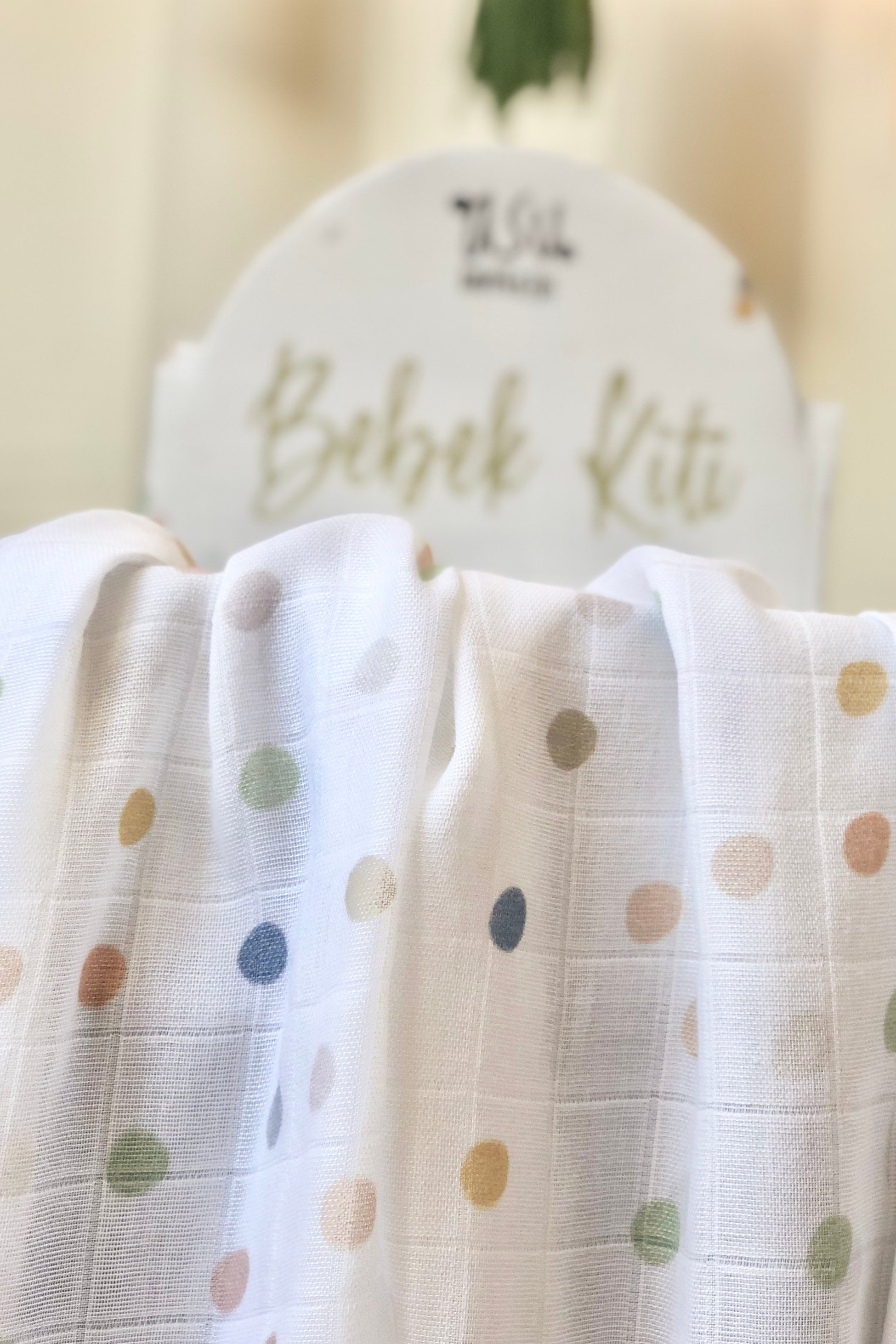 Asu Baby&Kids-Color Dot Organik Bambu Pamuk Müslin 80X120Cm-Müslin Bebek Örtüsü-3-Milagron.com