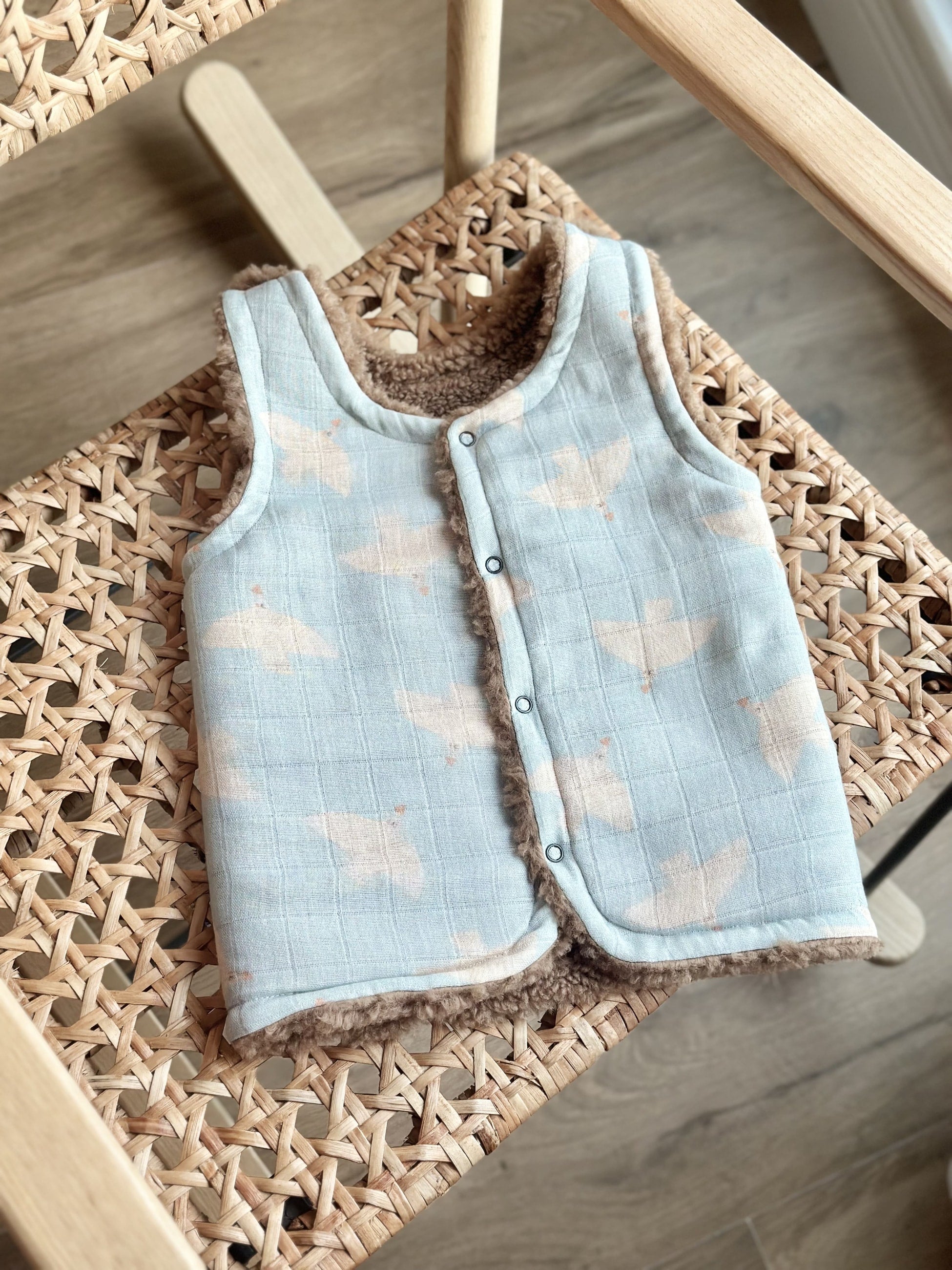 Asu Baby&Kids-Freebird Teddy Çift Taraflı Yelek-Yelek-4-Milagron.com