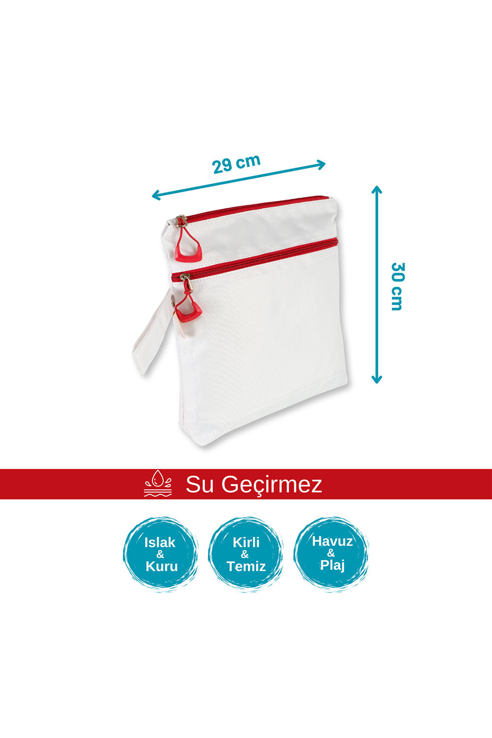 Atelier Bomonti-Mami Kids Wet&dry Su Geçirmez Islak Kuru Kirli Temiz Plaj Havuz Kreş Fonksiyonel Beyaz Çanta-Omuz Çantası-6-Milagron.com