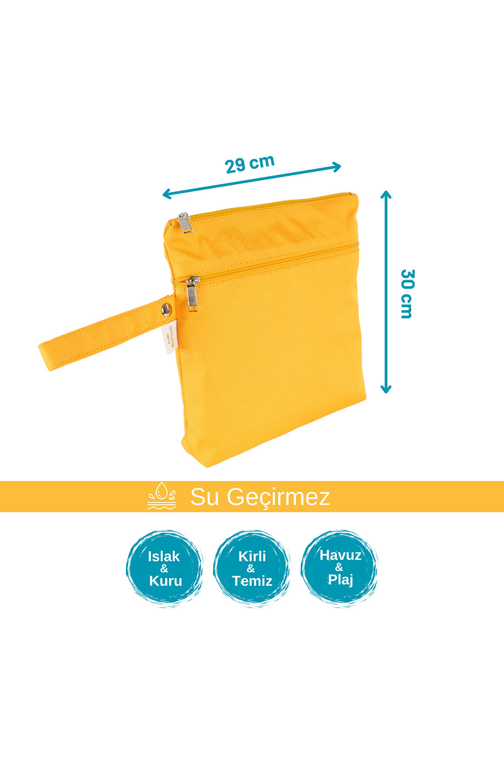 Atelier Bomonti-Mamikids Wet&dry Su Geçirmez Islak Kuru,kirli Temiz,plaj,havuz Kreş Fonksiyonel Sarı Çanta-Omuz Çantası-3-Milagron.com