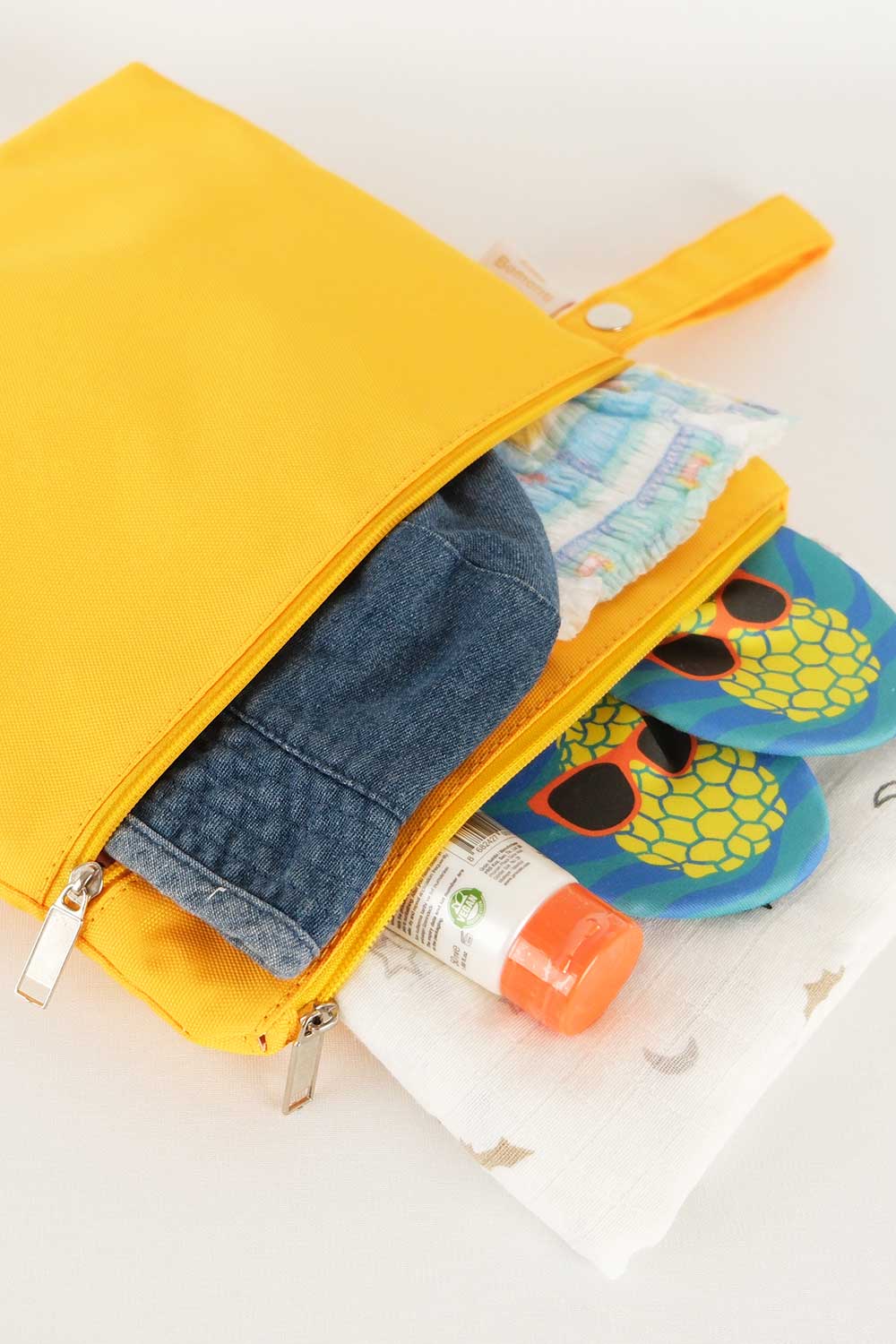 Atelier Bomonti-Mamikids Wet&dry Su Geçirmez Islak Kuru,kirli Temiz,plaj,havuz Kreş Fonksiyonel Sarı Çanta-Omuz Çantası-4-Milagron.com