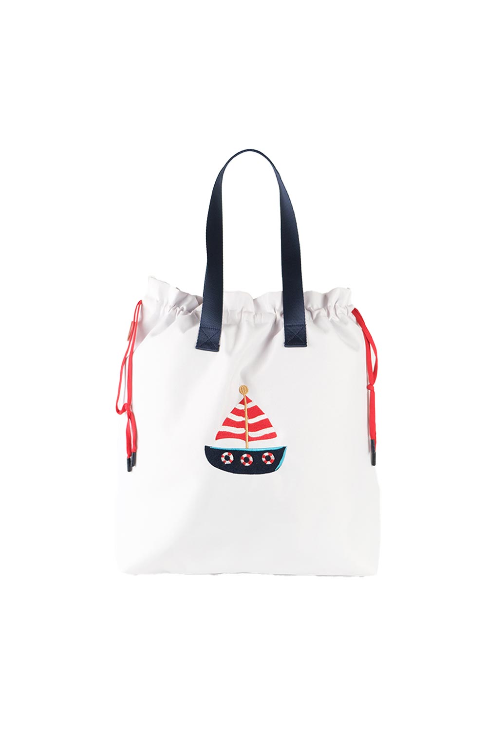 Atelier Bomonti-Marin Kayık Desen Su Geçirmez Islak Kuru, Kirli Temiz,plaj Havuz Fonksiyonel Çanta-Omuz Çantası-1-Milagron.com