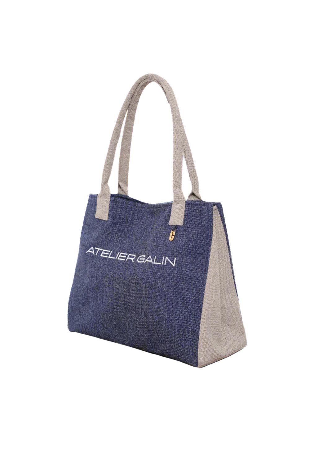 Atelier Galin-Vela Tote Bag N°1 - Azure & Dune-Kol Çantası-2-Milagron.com