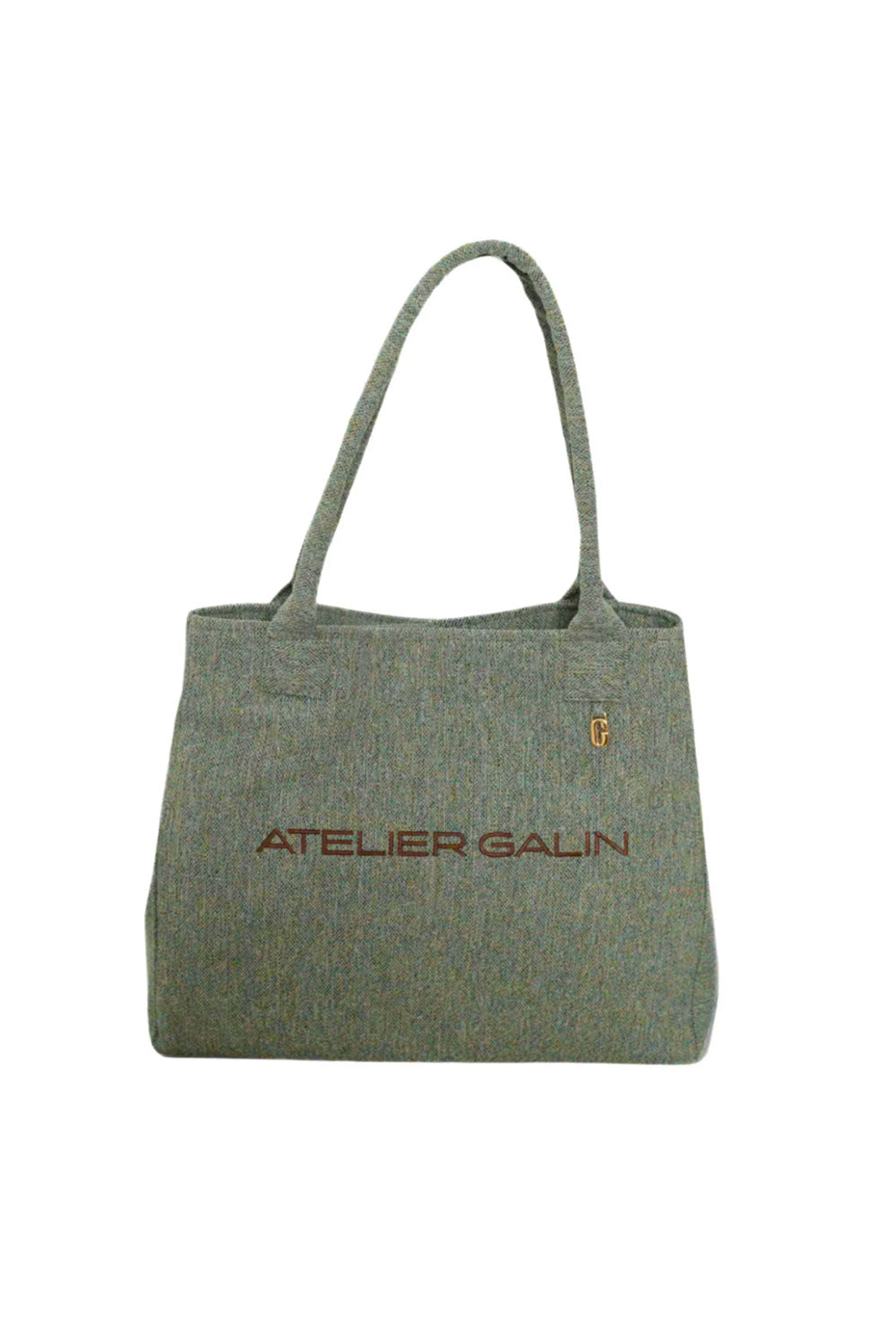 Atelier Galin-Vela Tote Bag N°1 - Sage-Omuz Çantası-1-Milagron.com