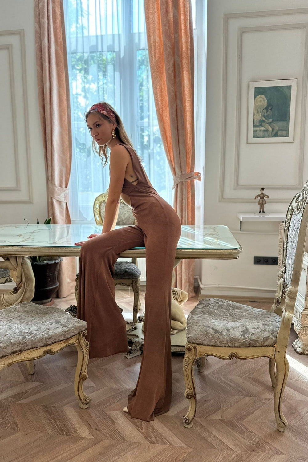 HOLLY COFFEE TONES JUMPSUIT - 5