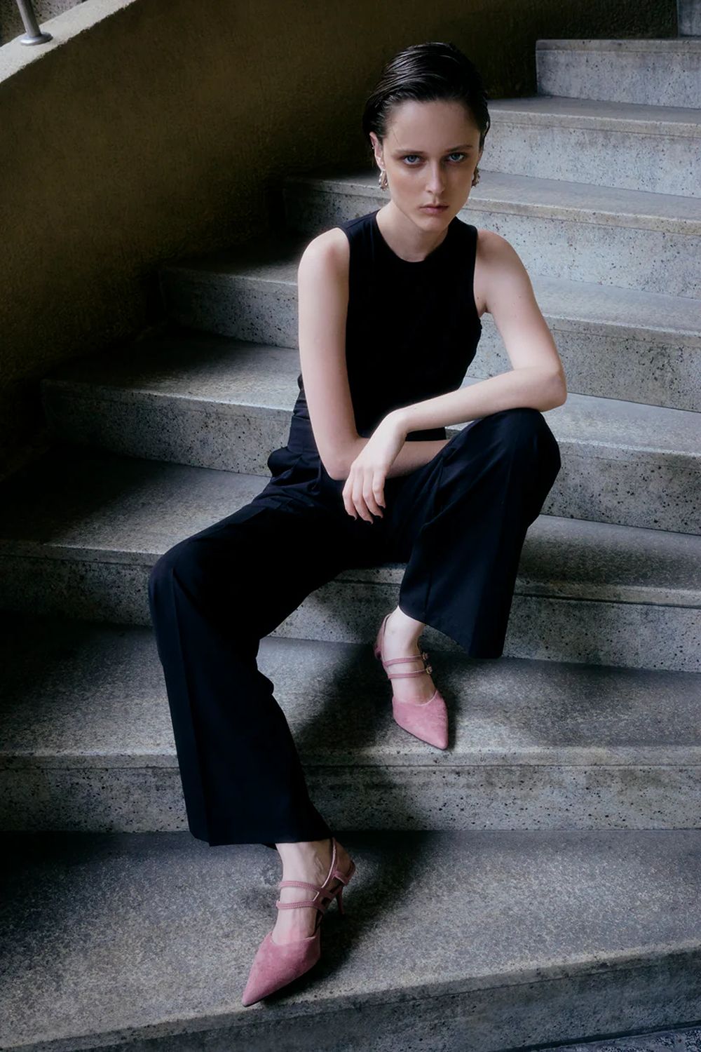 Altivasivri Burun Pembe Süet Stiletto - 3