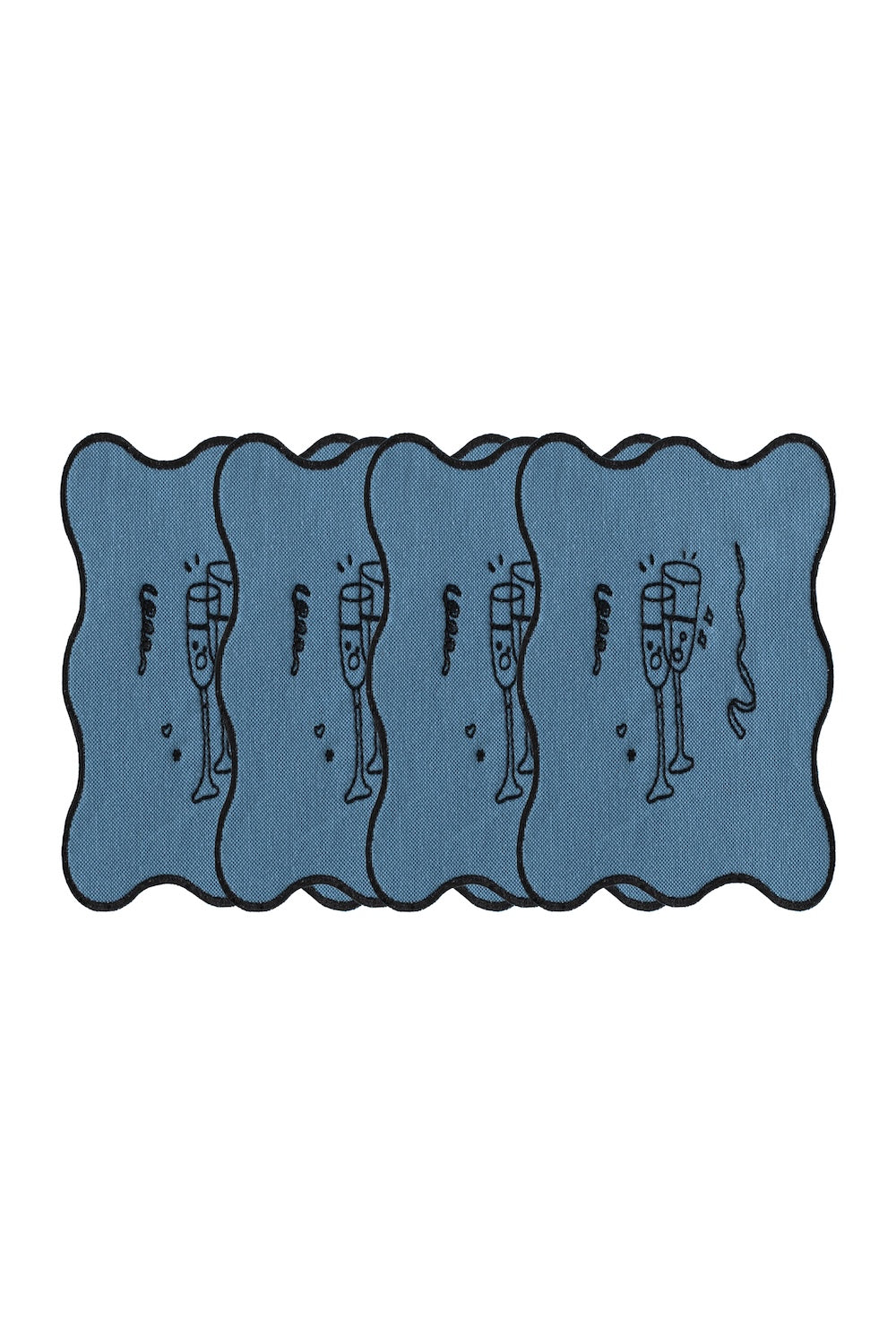 Holiday Collection Bardak Altlığı 4 Li Mavi - 1