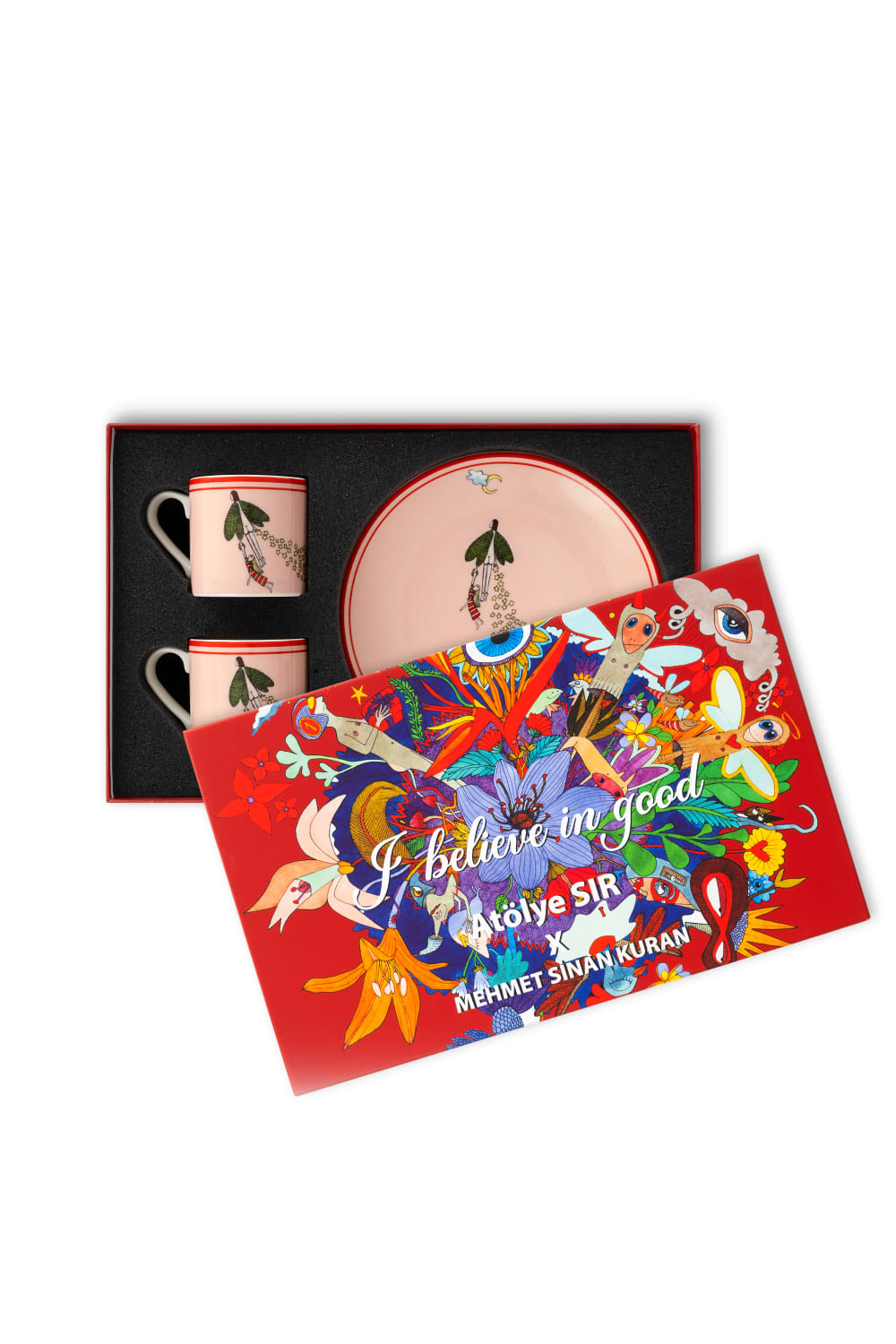 Atölye Sır-I Believe In Good 6 Parça Kahve Tatlı Seti Melek-Kahve Fincanı-1-Milagron.com