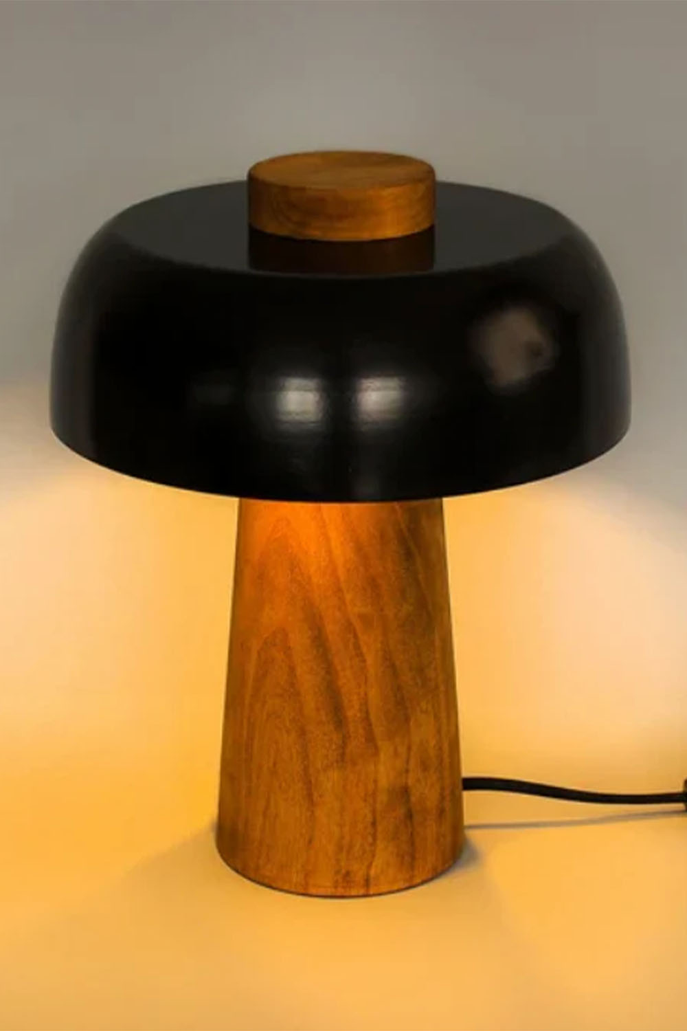 Atolye Store-Ahşap Mantar Masa Lambası Mat Beyaz-Masa Lambası-5-Milagron.com