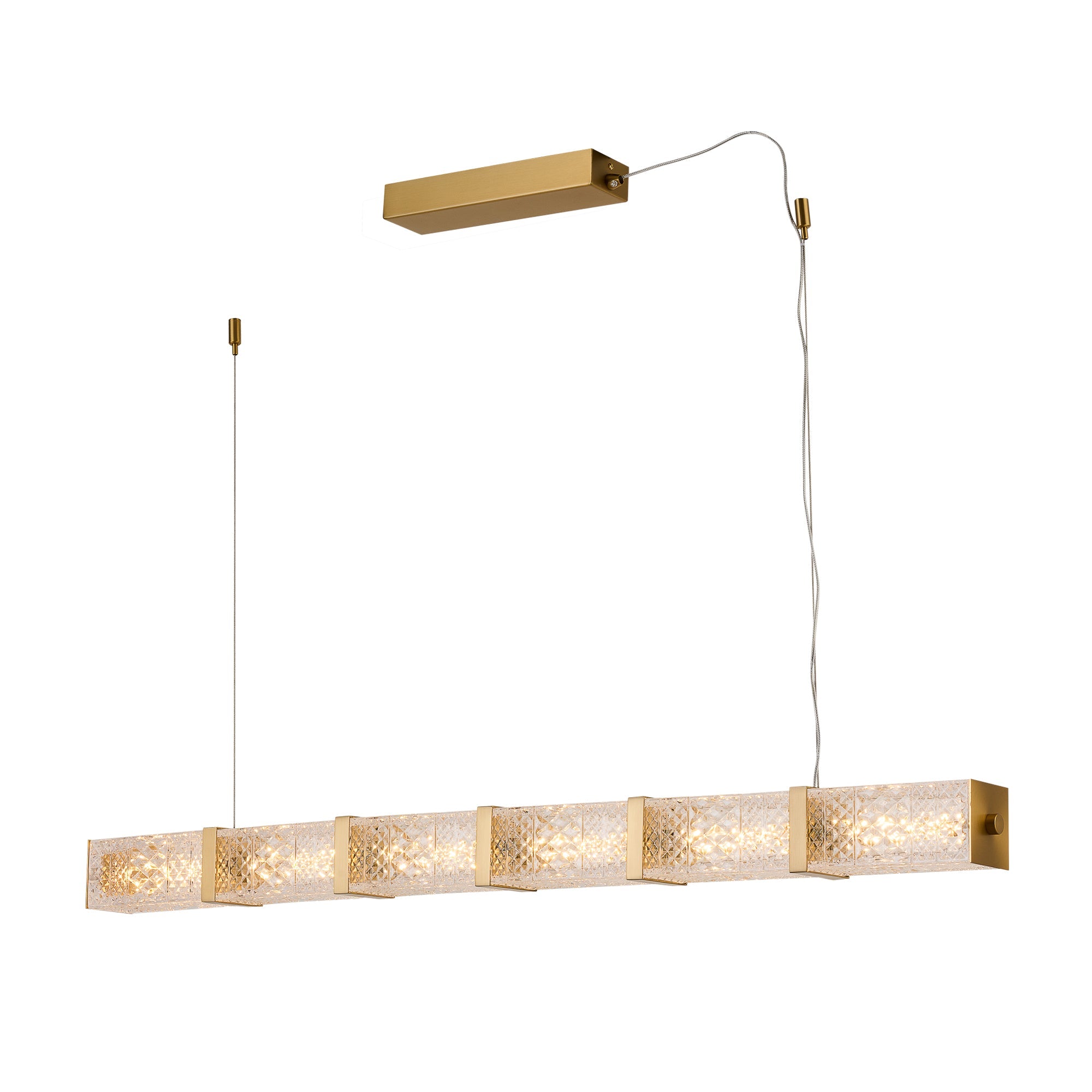 Aspen Kristal Camlı Lineer Avize