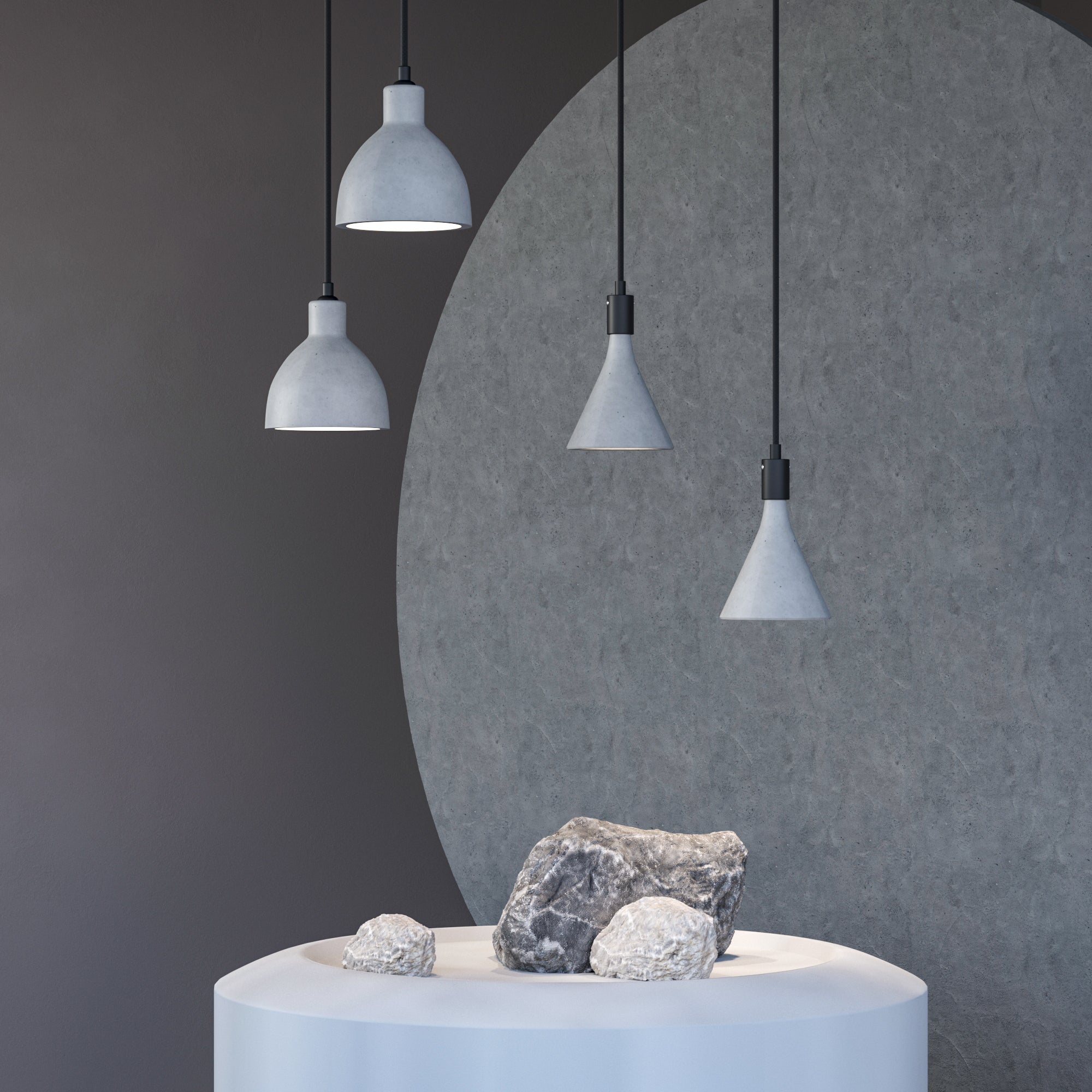 Atolye Store-Beton Sarkıt Serisi Pot-Avize-3-Milagron.com