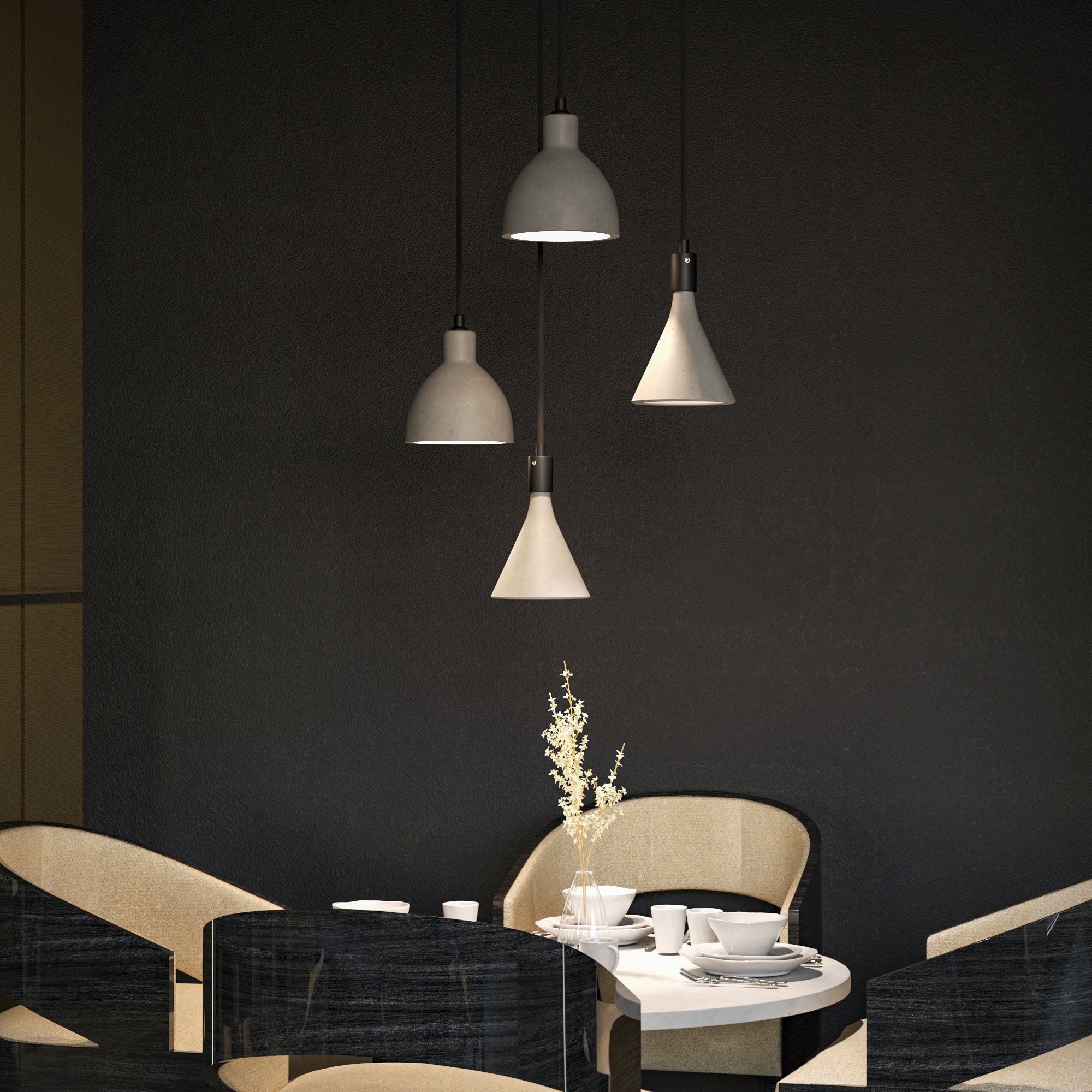 Atolye Store-Beton Sarkıt Serisi Pot-Avize-7-Milagron.com