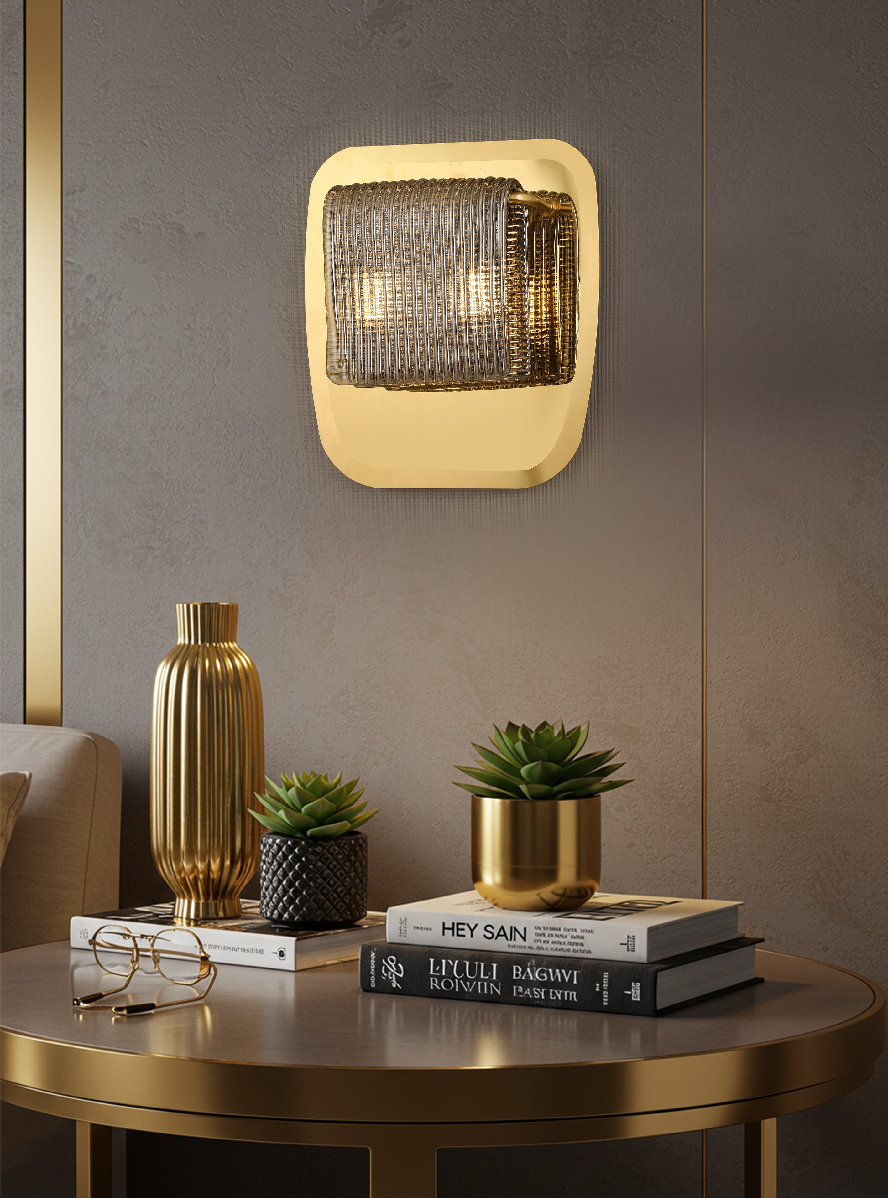 Atolye Store-Daisy Kesik Füme Cam Aplik-Aplik-2-Milagron.com