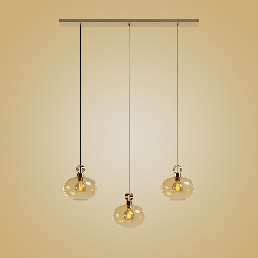 Atolye Store-Disko üçlü Set Yassı Large Cam-Avize-2-Milagron.com