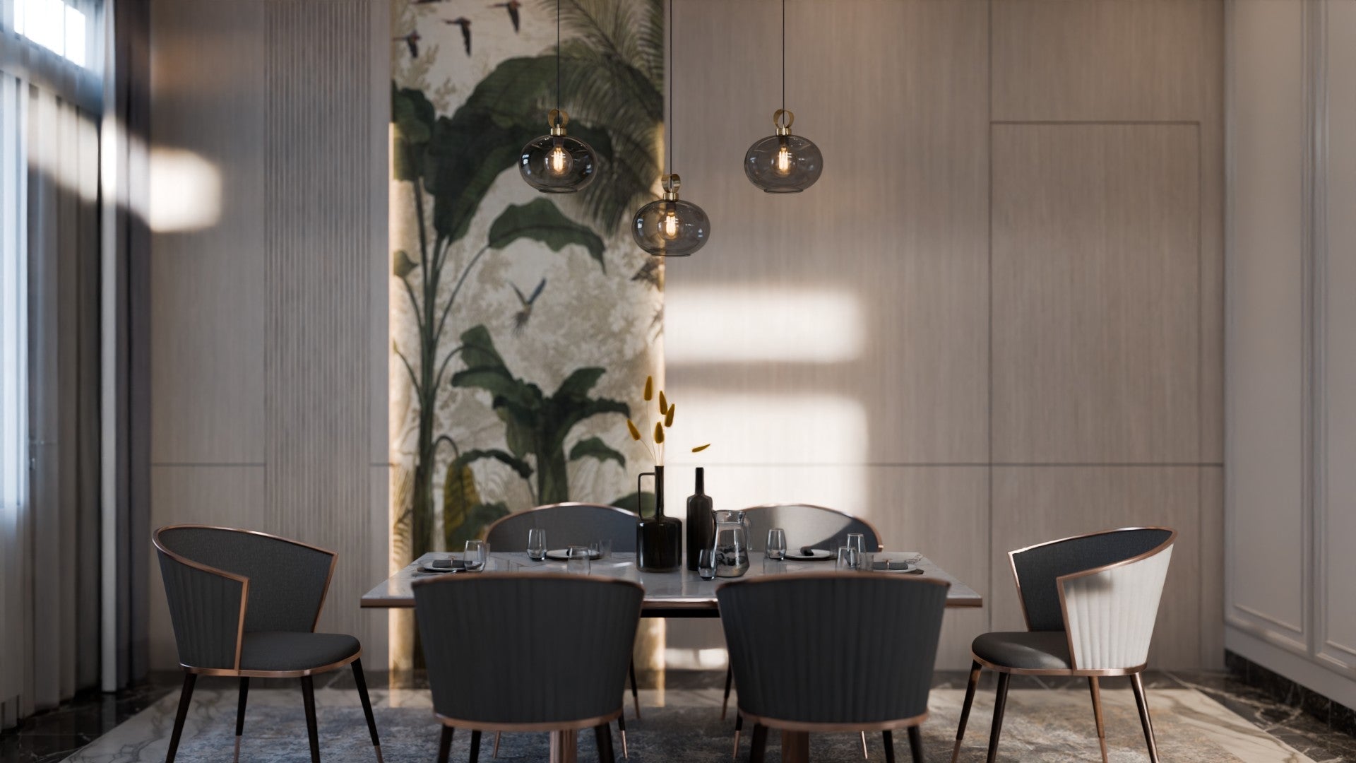 Atolye Store-Disko üçlü Set Yassı Large Cam-Avize-3-Milagron.com